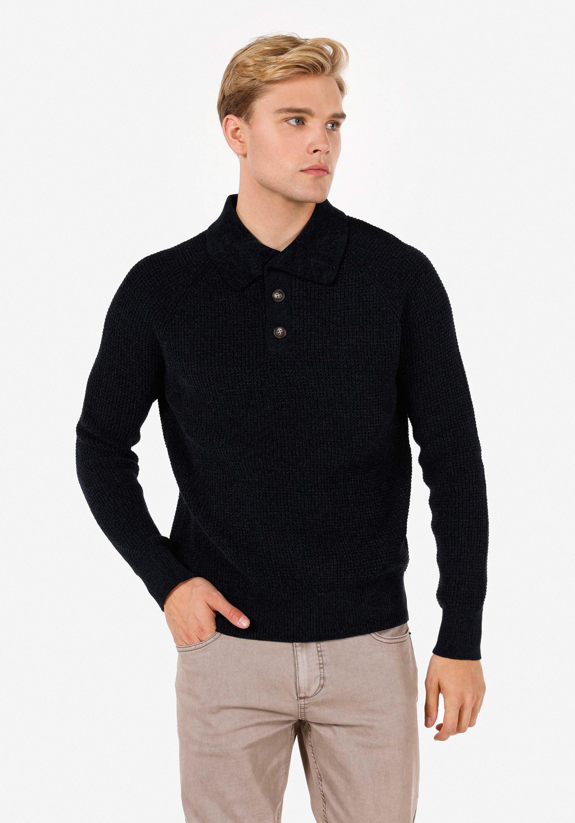 Regular Fit Polo Yaka  Erkek Lacivert Kazak