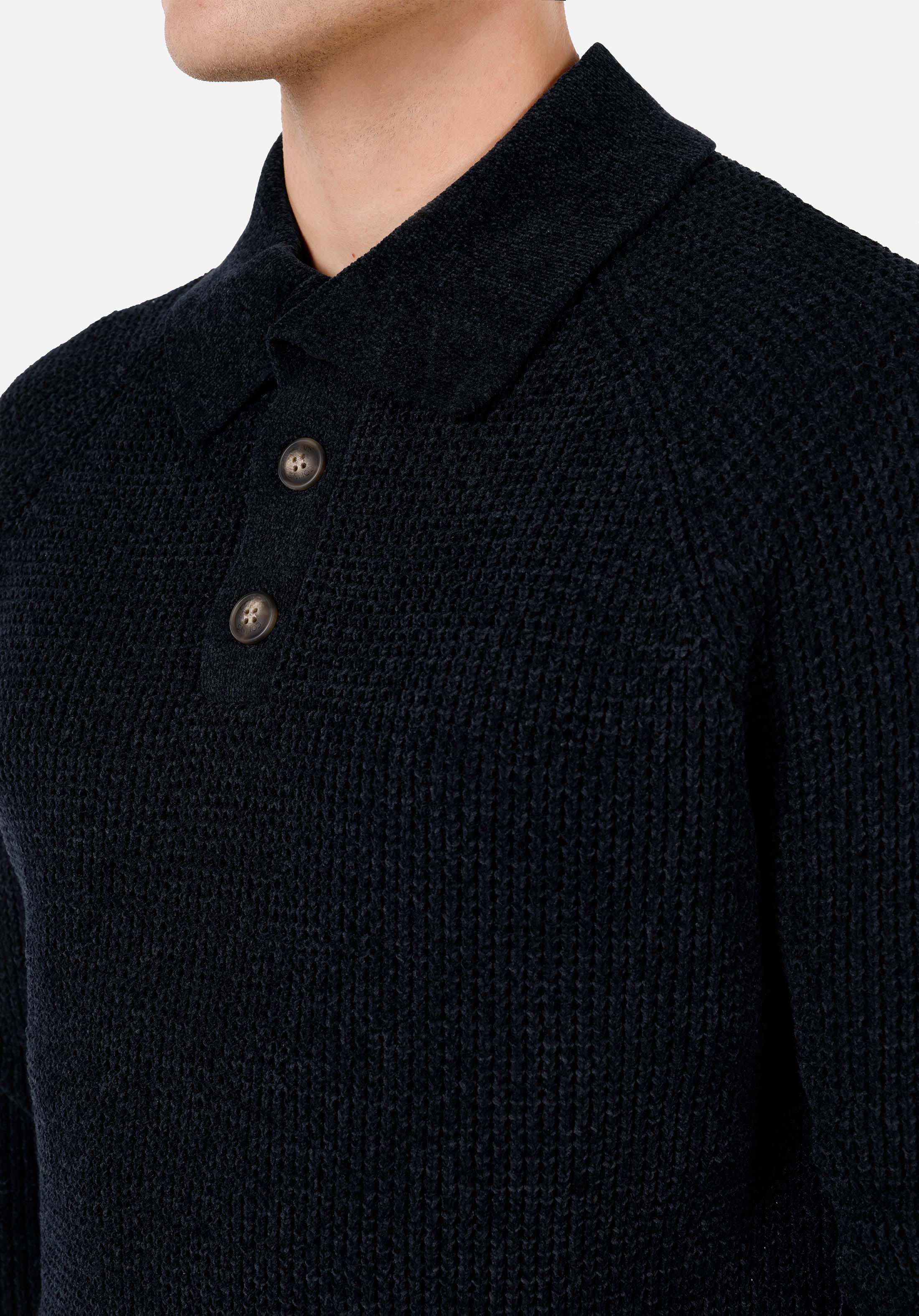 Regular Fit Polo Yaka  Erkek Lacivert Kazak