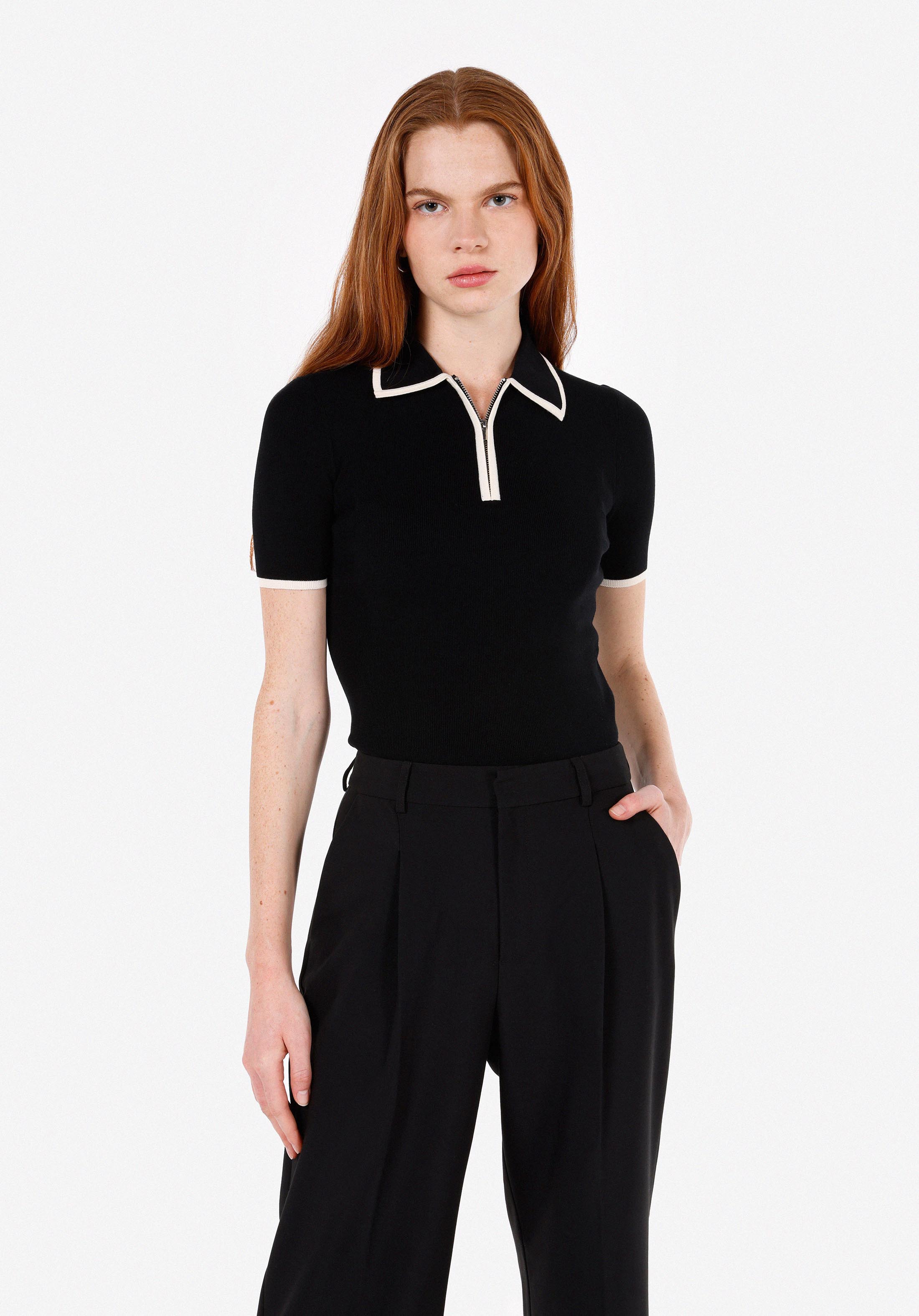 Slim Fit   Kadın Siyah  Kazak