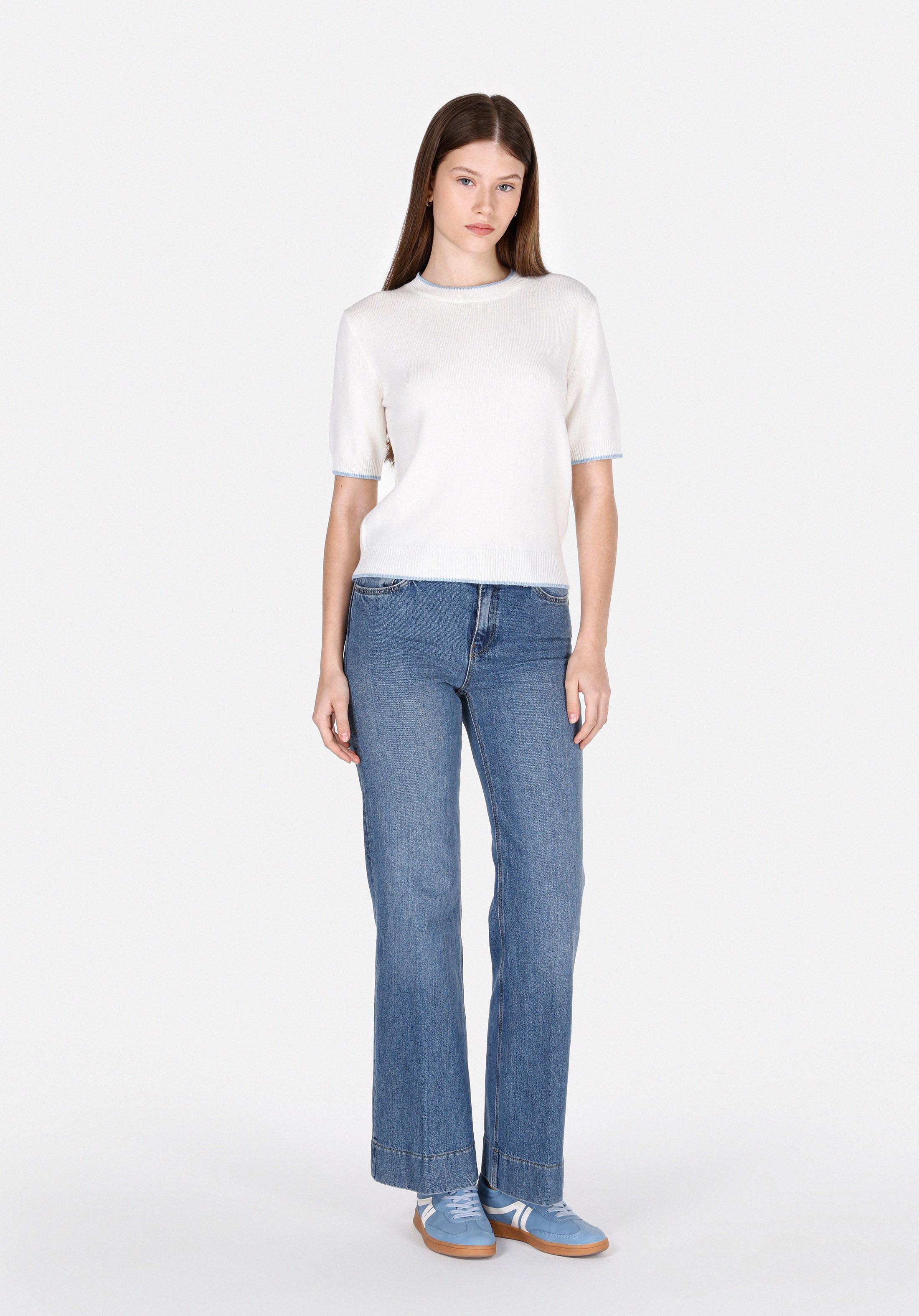 Regular Fit   Kadın Beyaz  Kazak