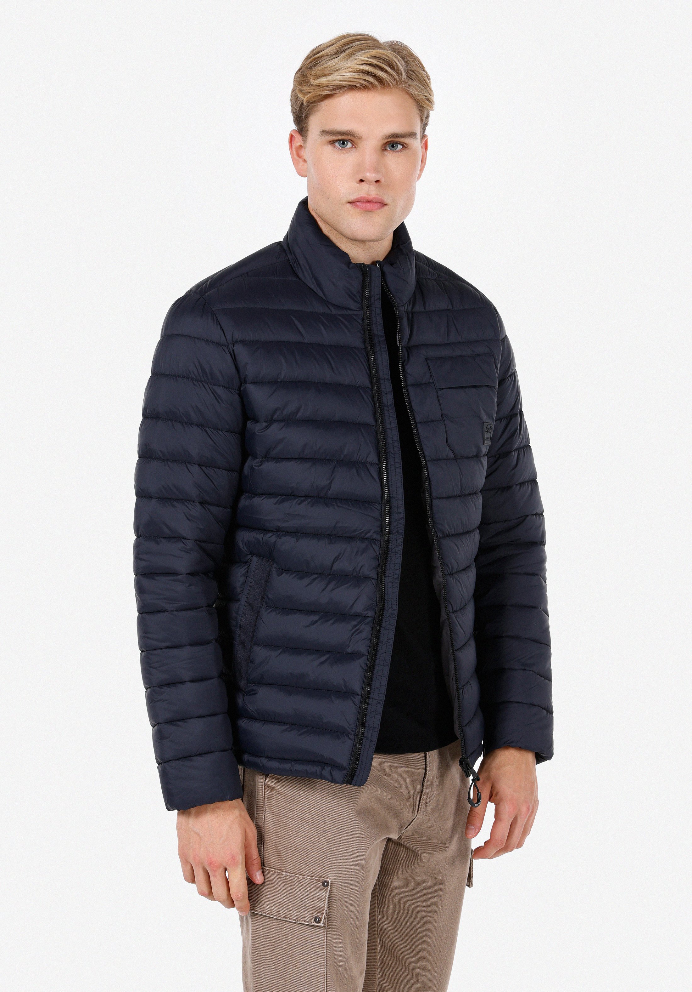 Slim Fit     Erkek Lacivert Mont