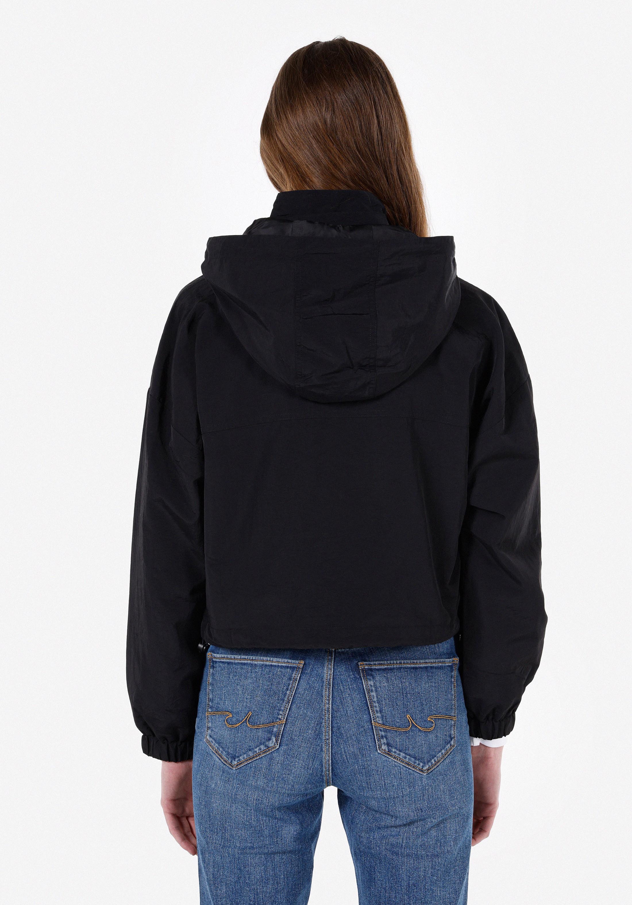 Regular Fit     Kadın Siyah Yağmurluk