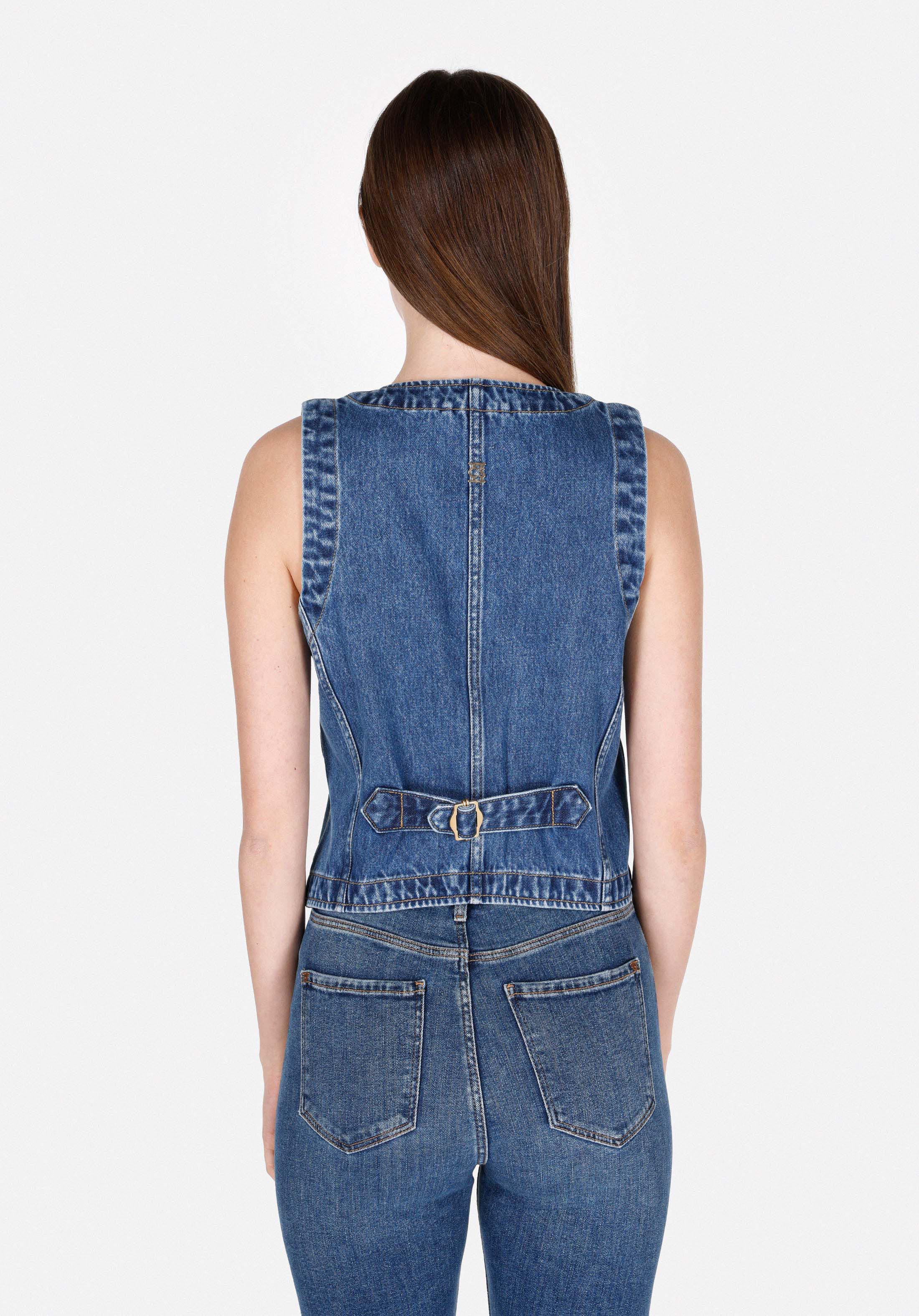 Slim Fit     Kadın Mavi Yelek