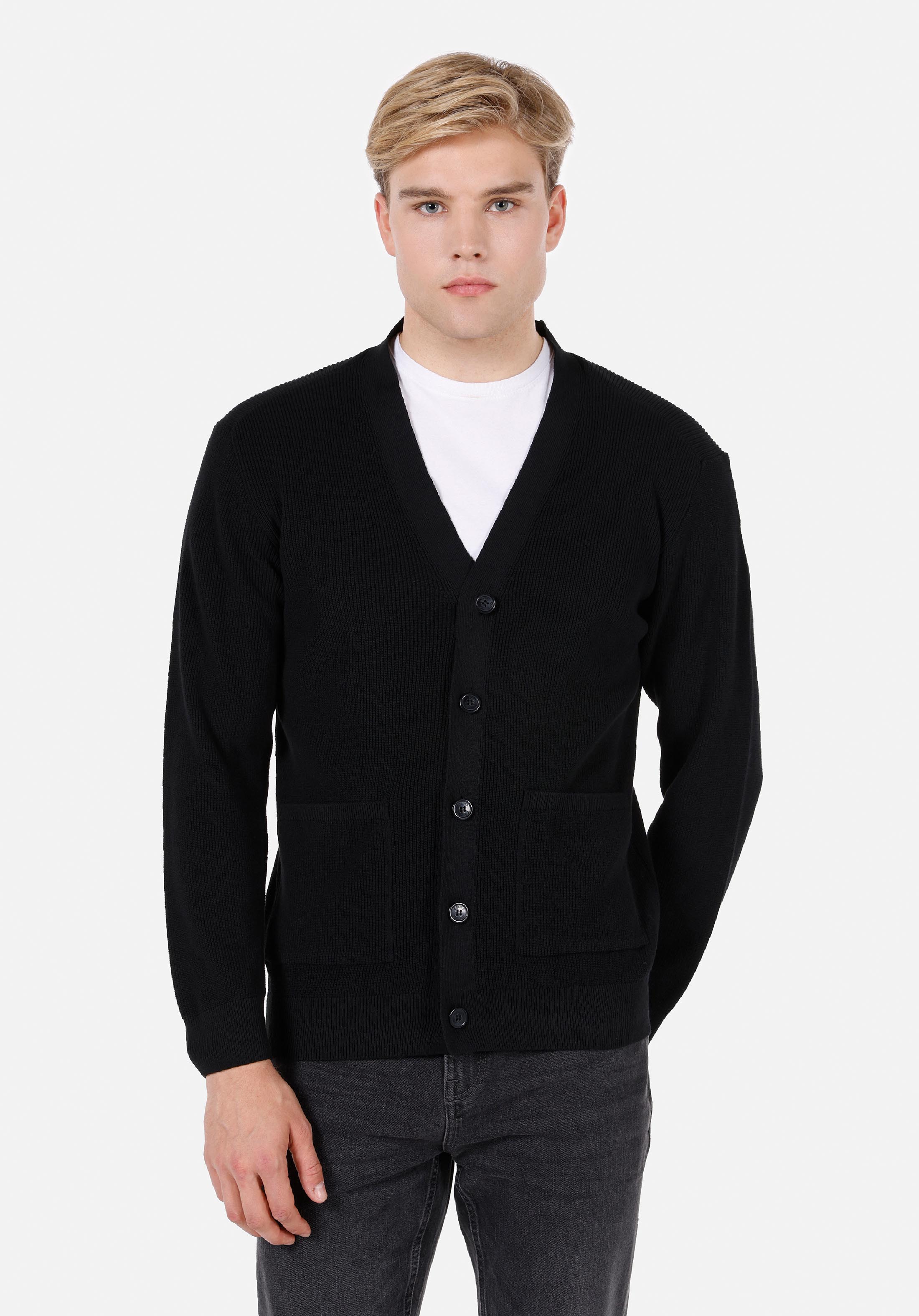 Comfort Fit   Erkek Siyah Hırka