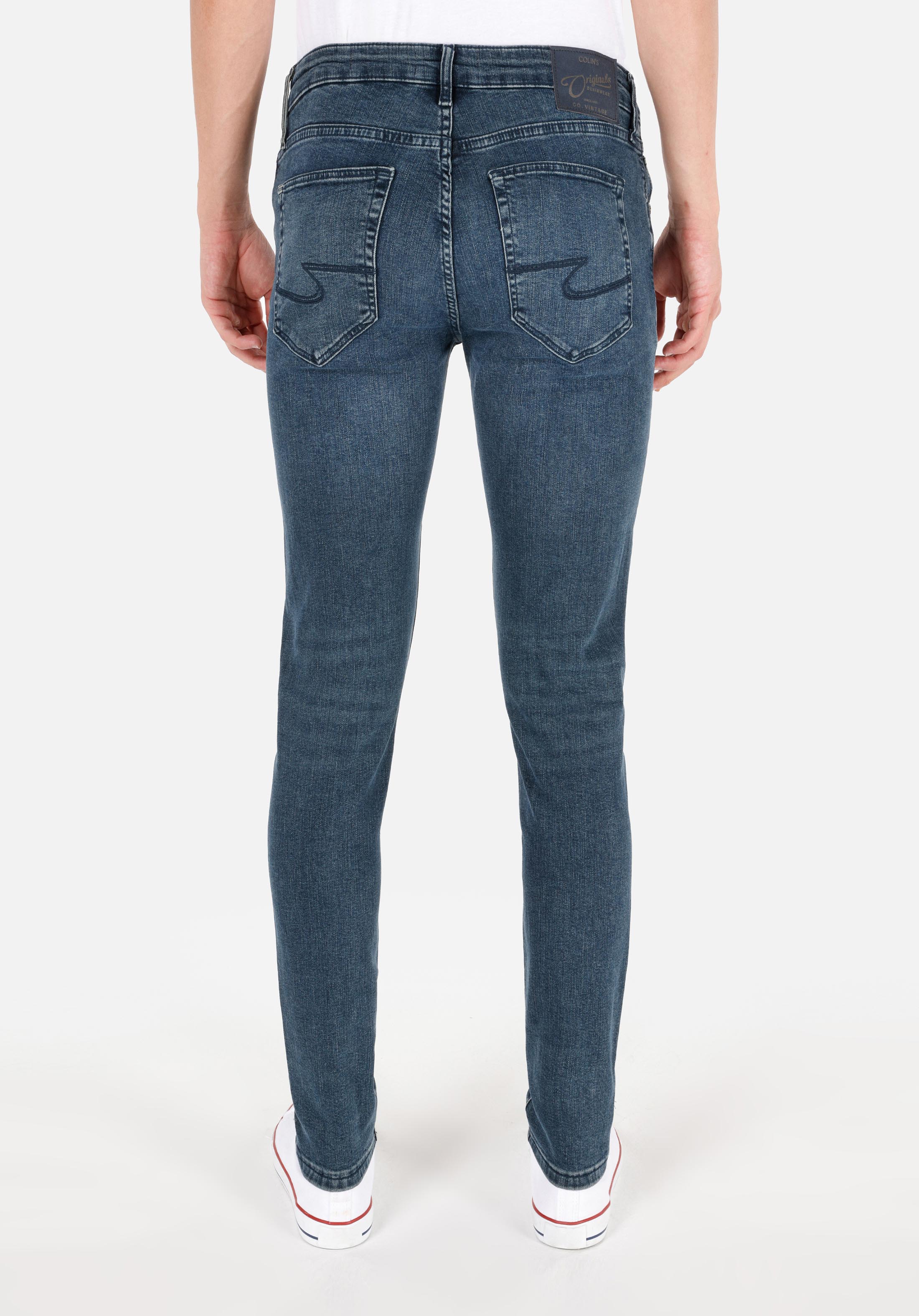 Slim Fit   Erkek İndigo Jean Pantolon