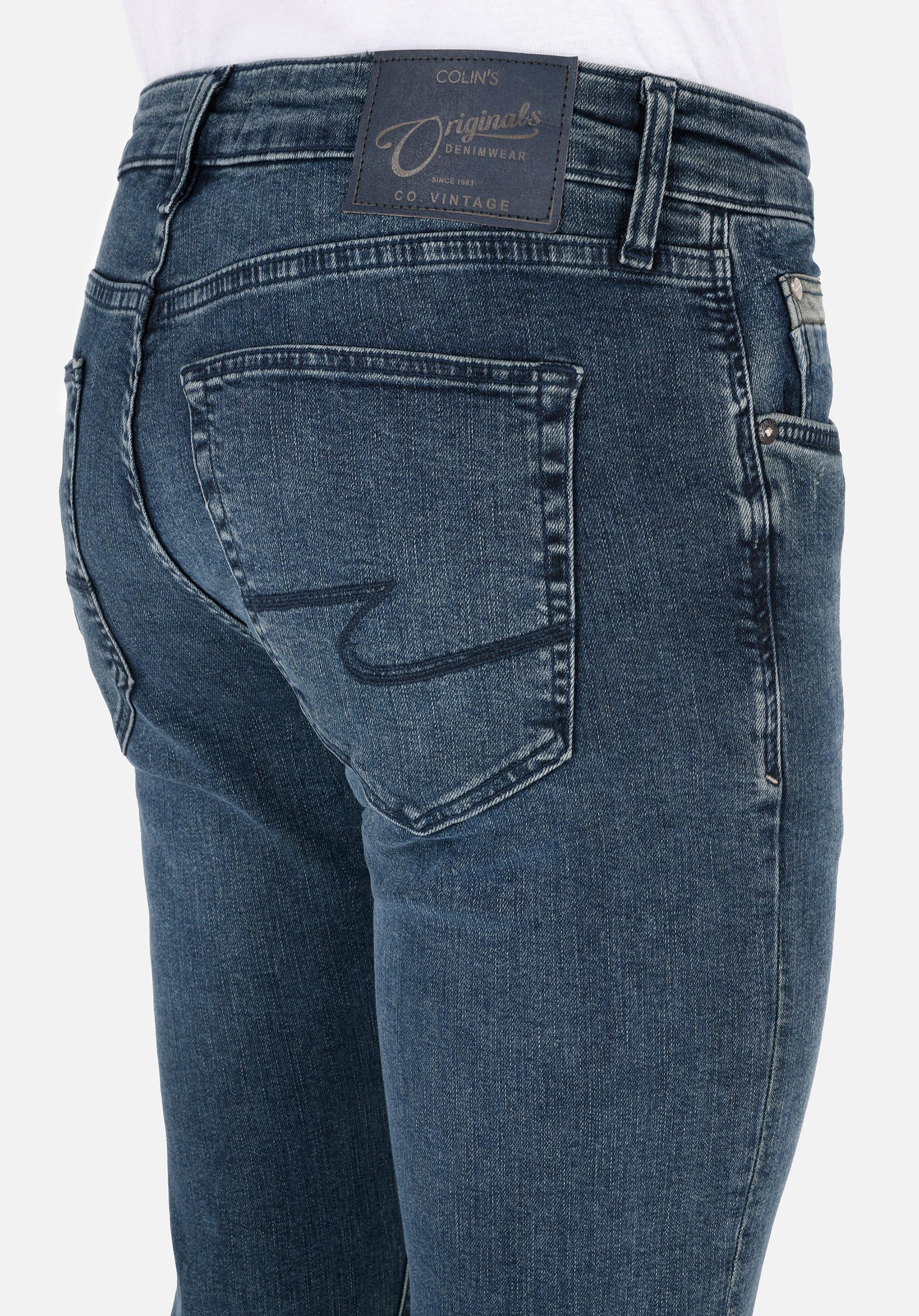 Slim Fit   Erkek İndigo Jean Pantolon
