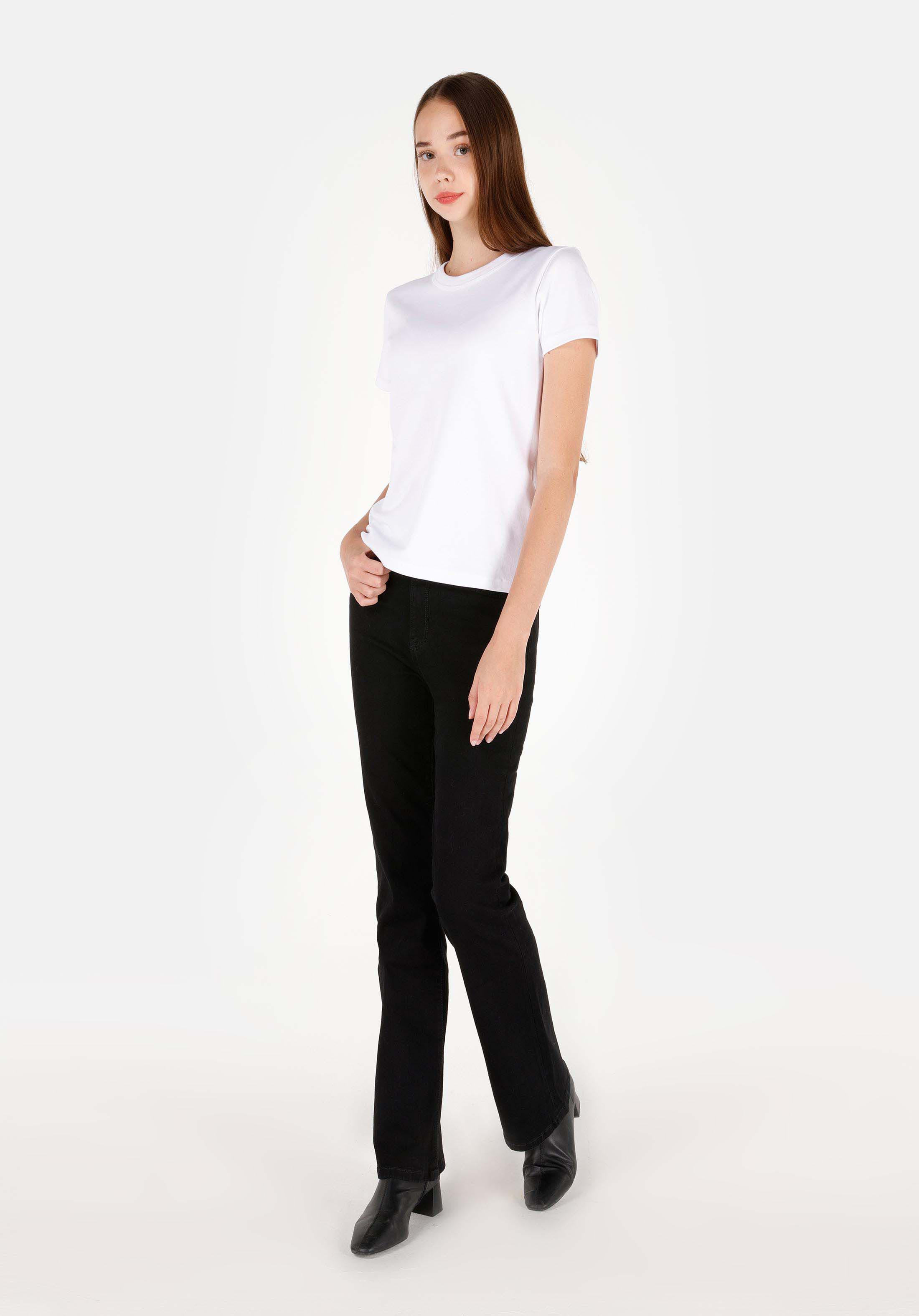 Regular Fit Orta Bel Bootcut Kadın Denim Jean Pantolon