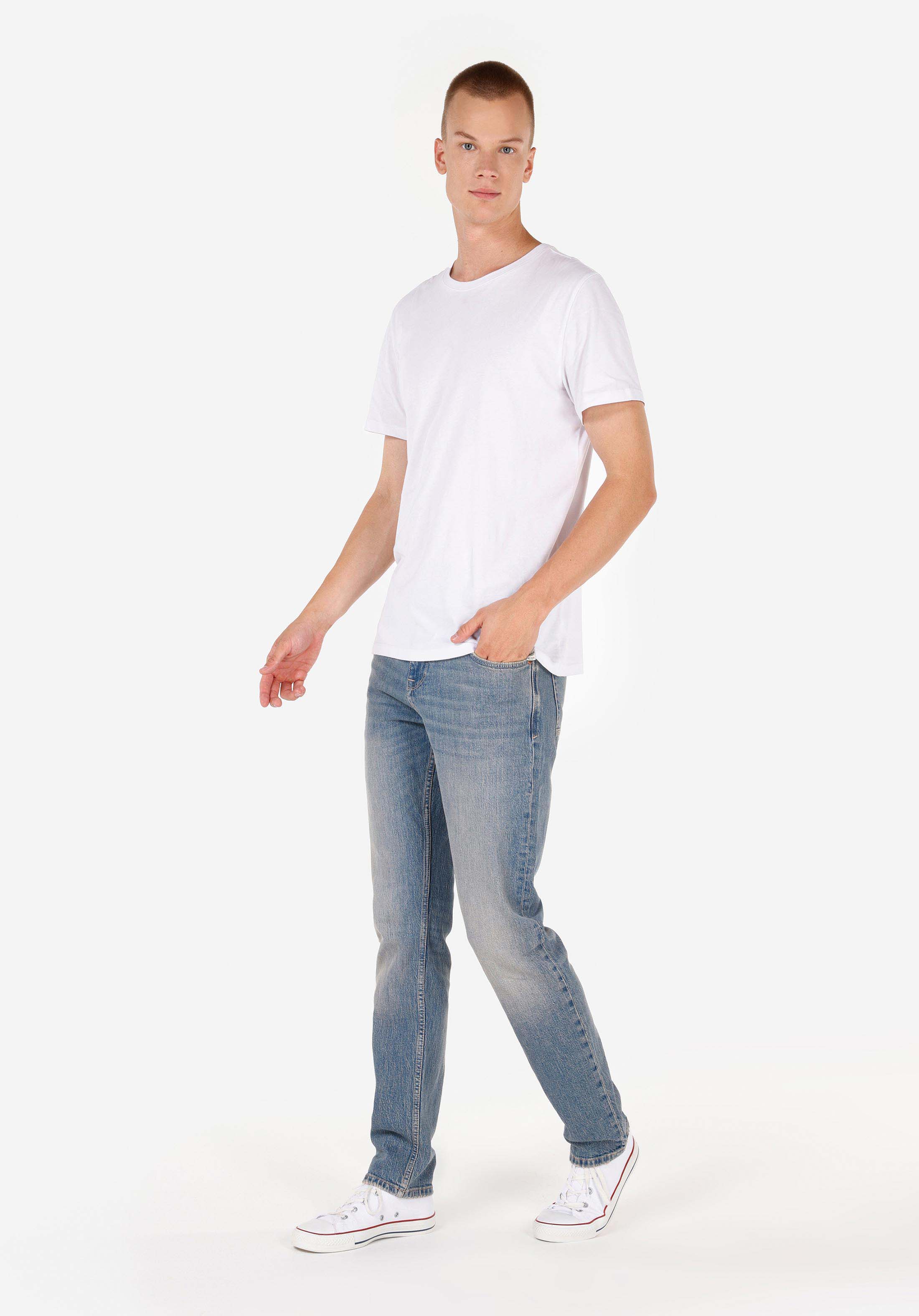 Straight Fit Düşük Bel Düz Paça Erkek İndigo Jean Pantolon