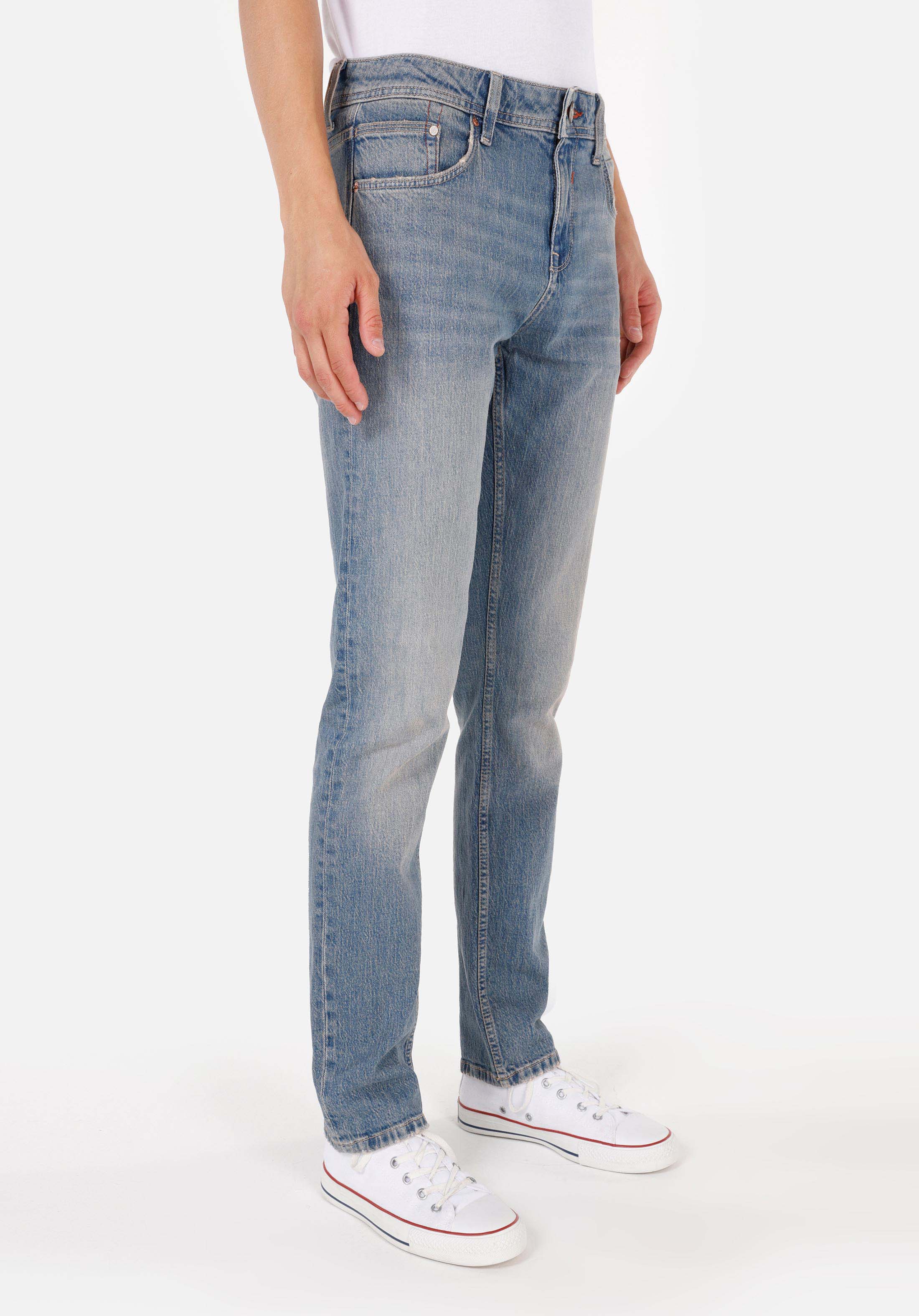 Straight Fit Düşük Bel Düz Paça Erkek İndigo Jean Pantolon