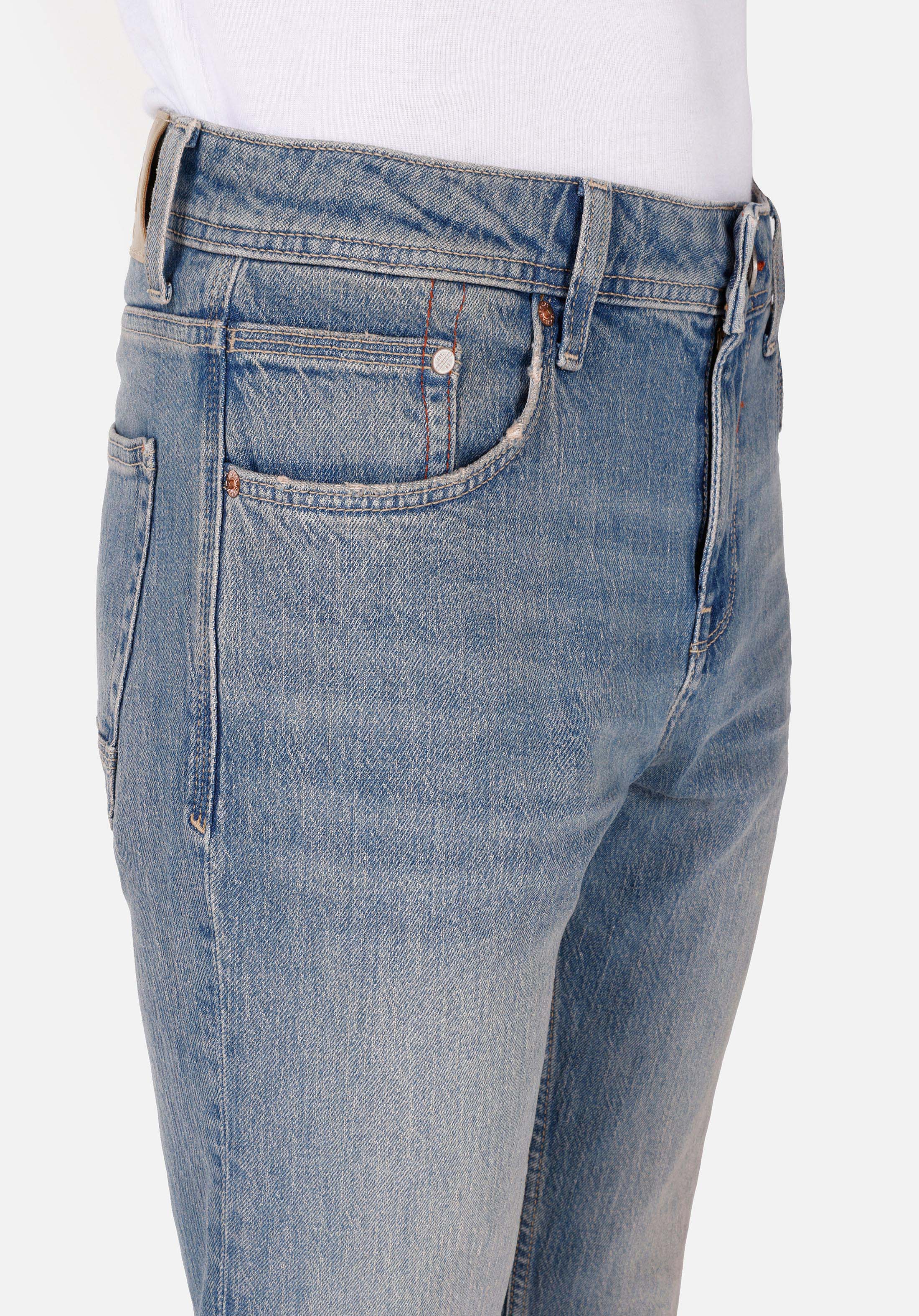 Straight Fit Düşük Bel Düz Paça Erkek İndigo Jean Pantolon