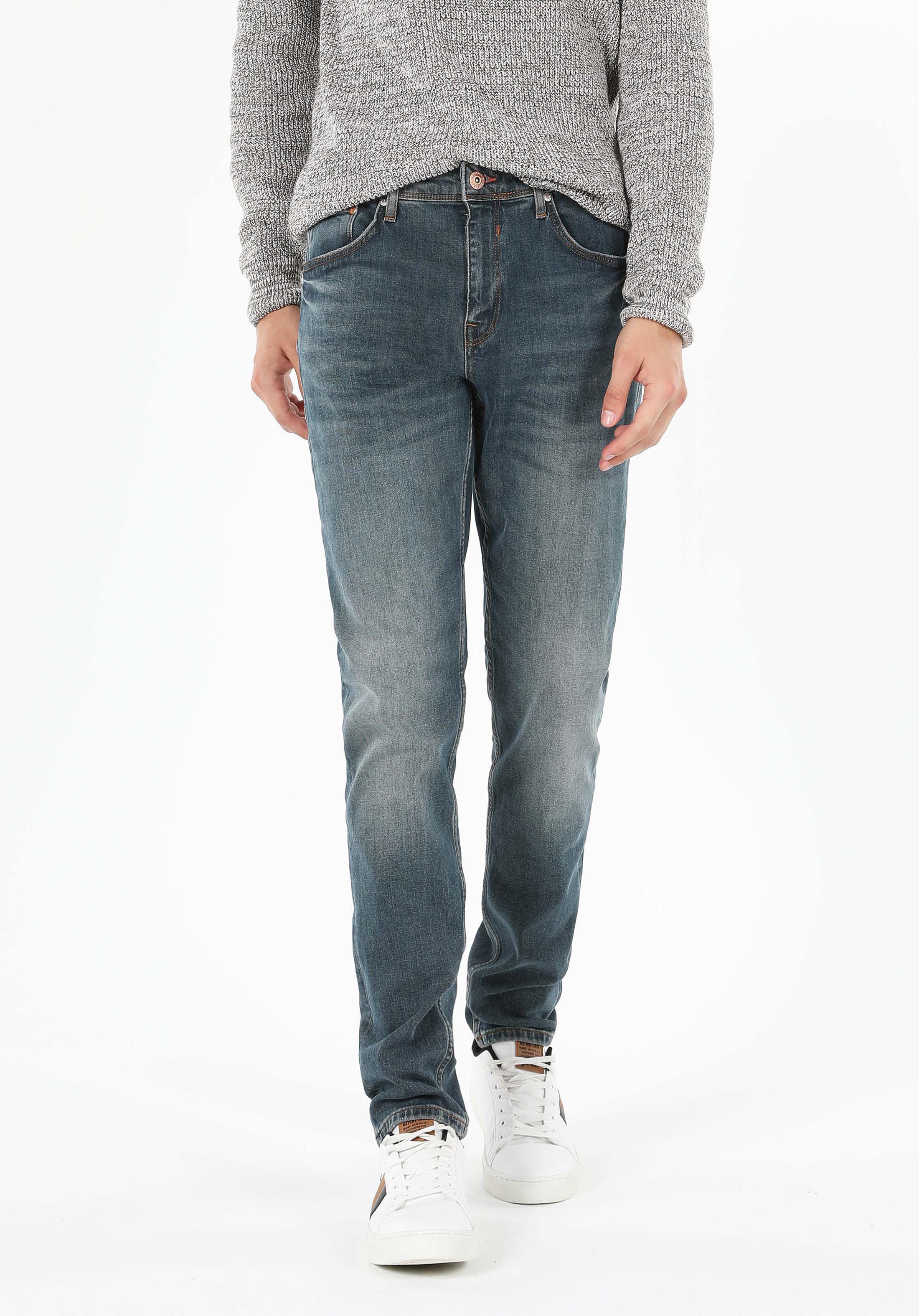 Slim Fit Düşük Bel Dar Paça Erkek Denim Jean Pantolon