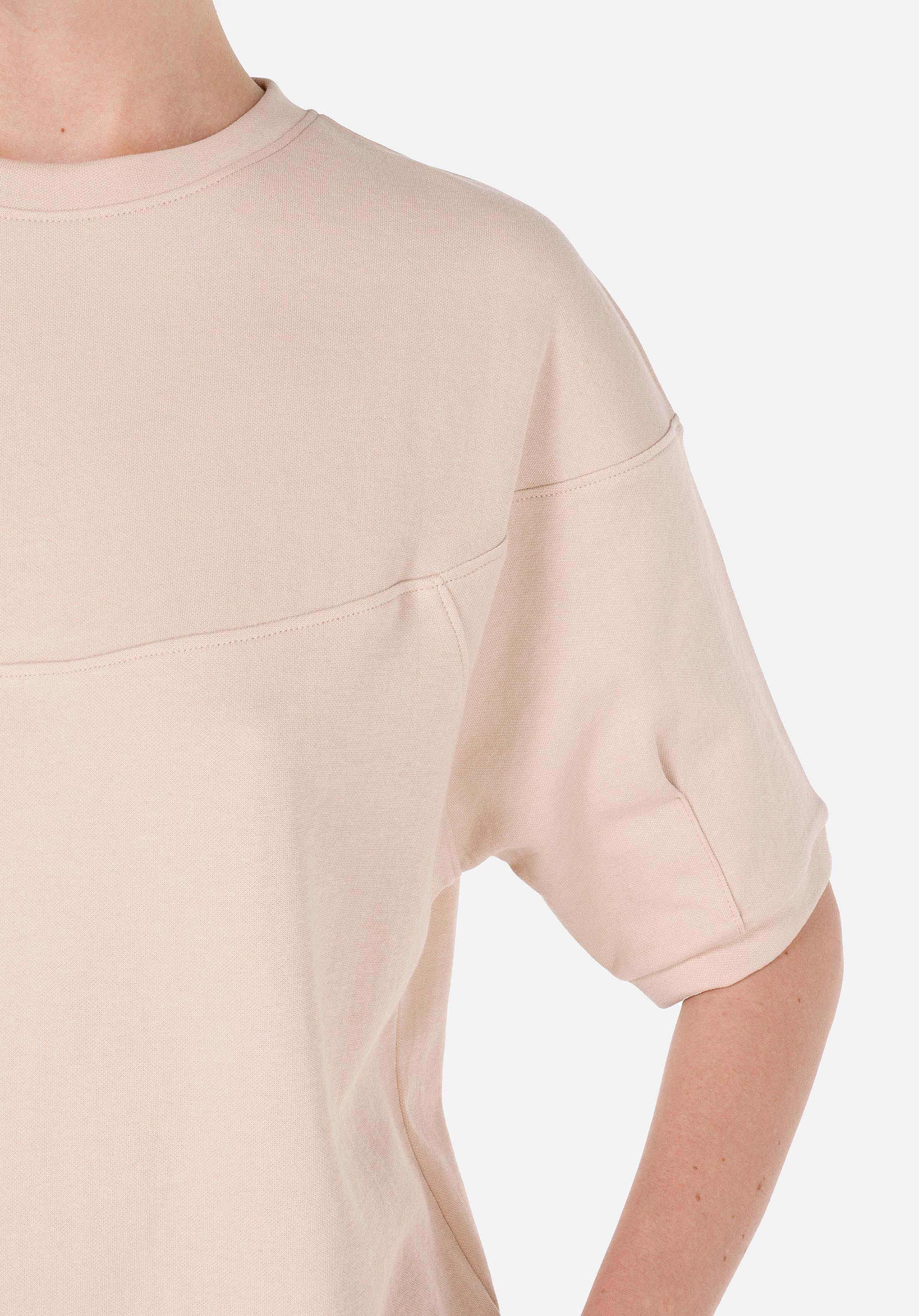 Regular Fit Yuvarlak Yaka Düz Kadın Bej Kısa Kol Tişört