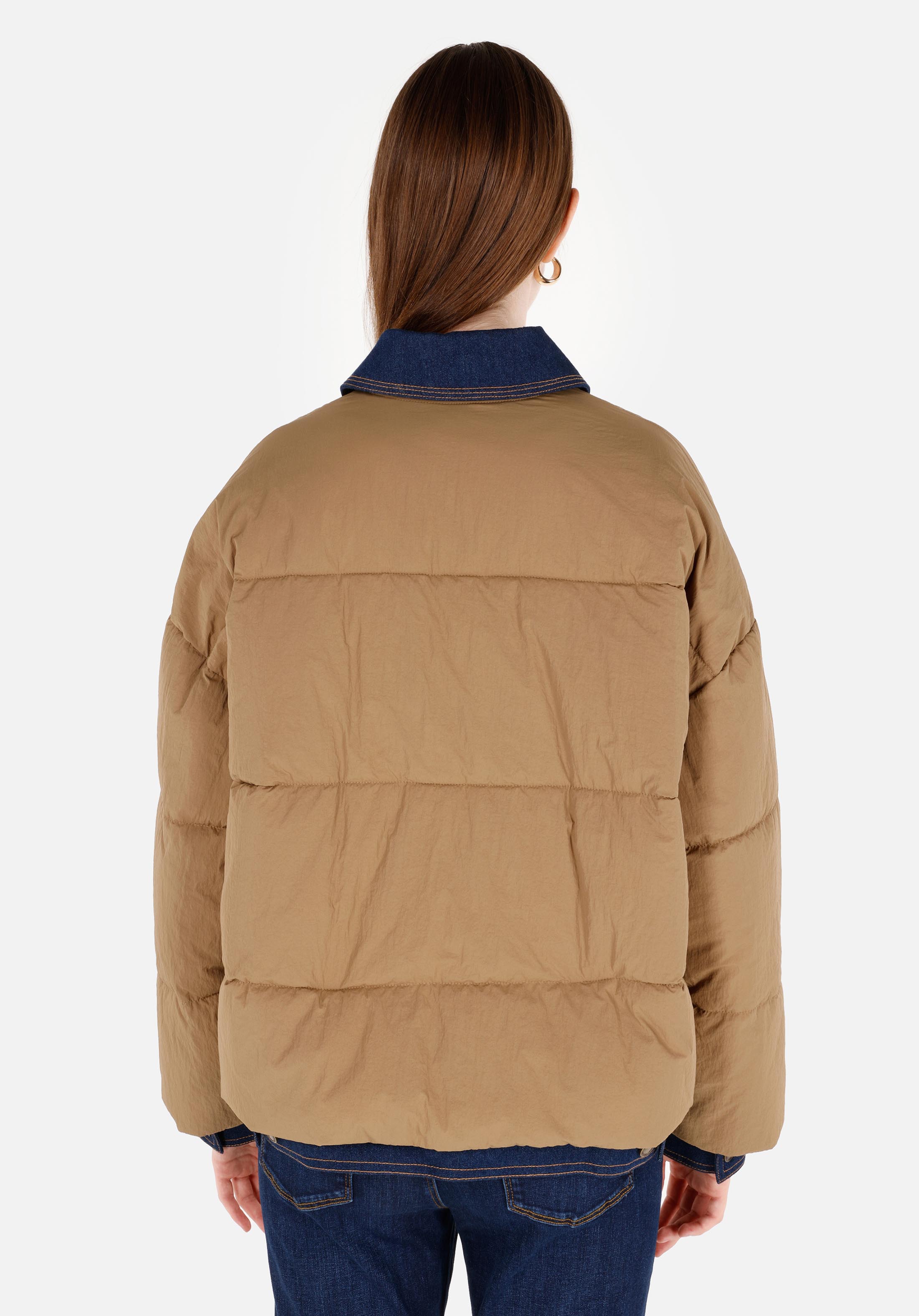 Regular Fit Shirt Neck    Kadın  Mont