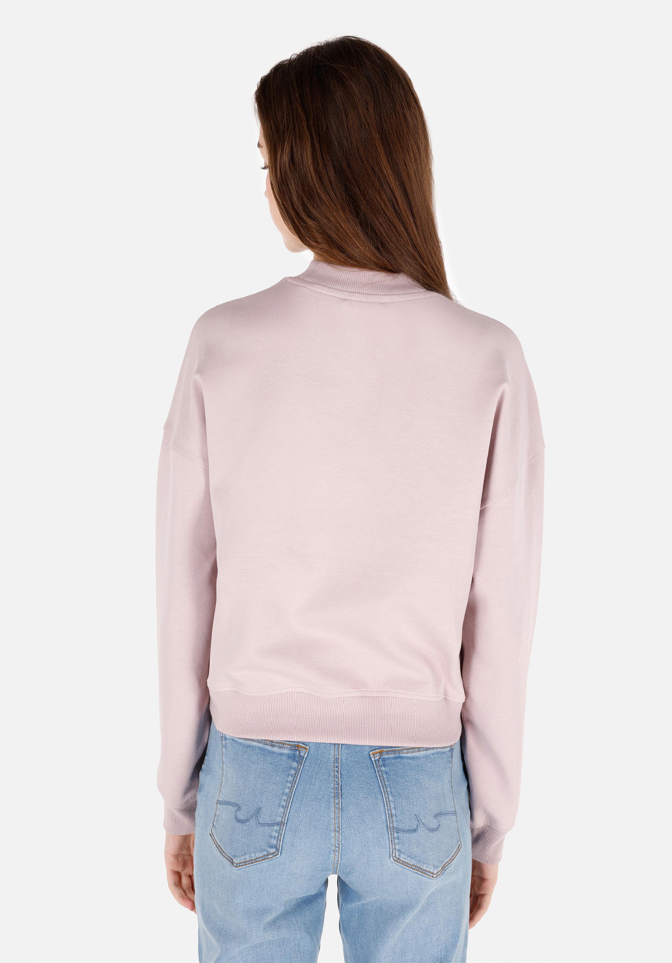 Regular Fit Yuvarlak Yaka  Kadın Pembe Sweatshirt