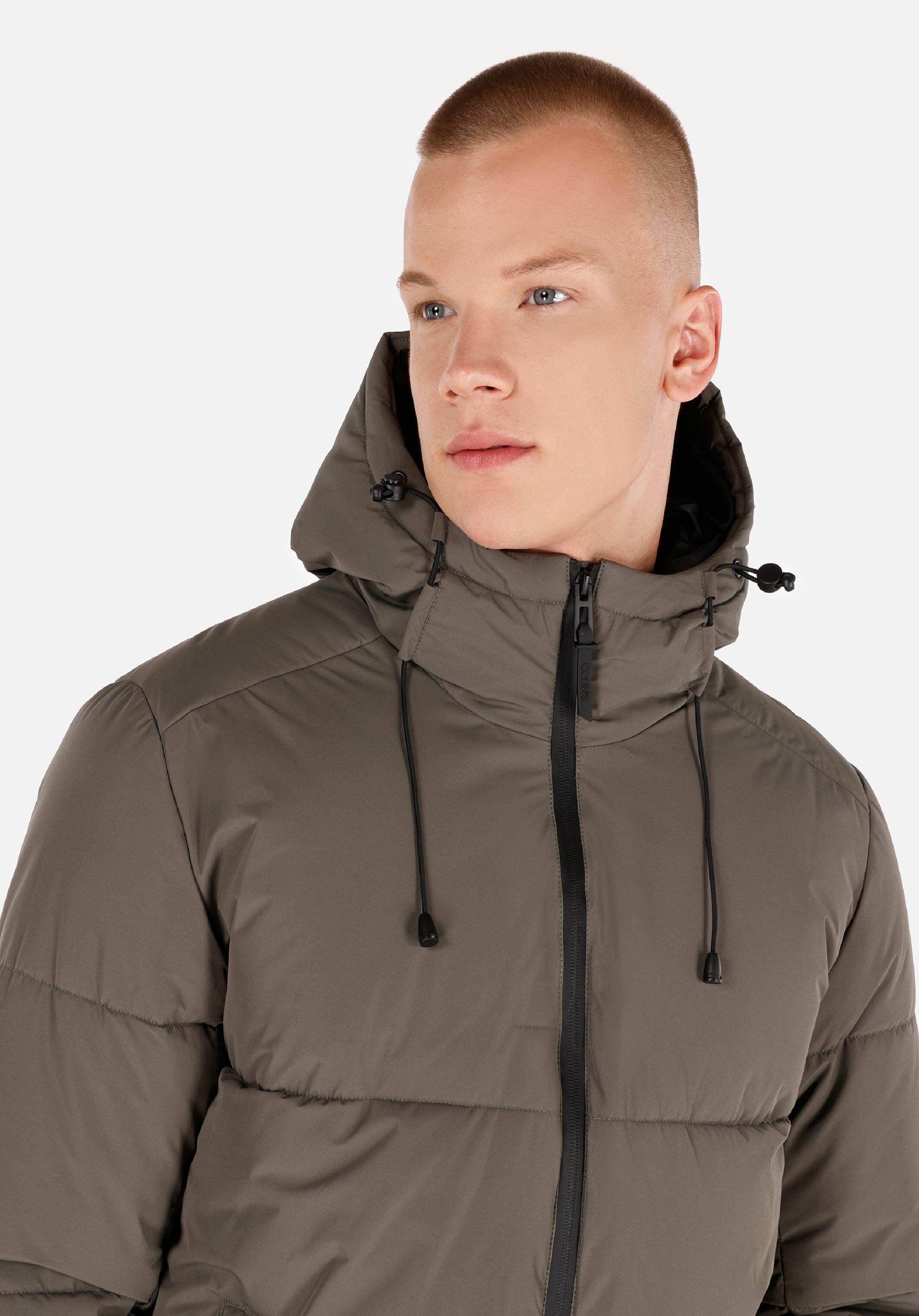 Slim Fit     Erkek Yeşil Mont