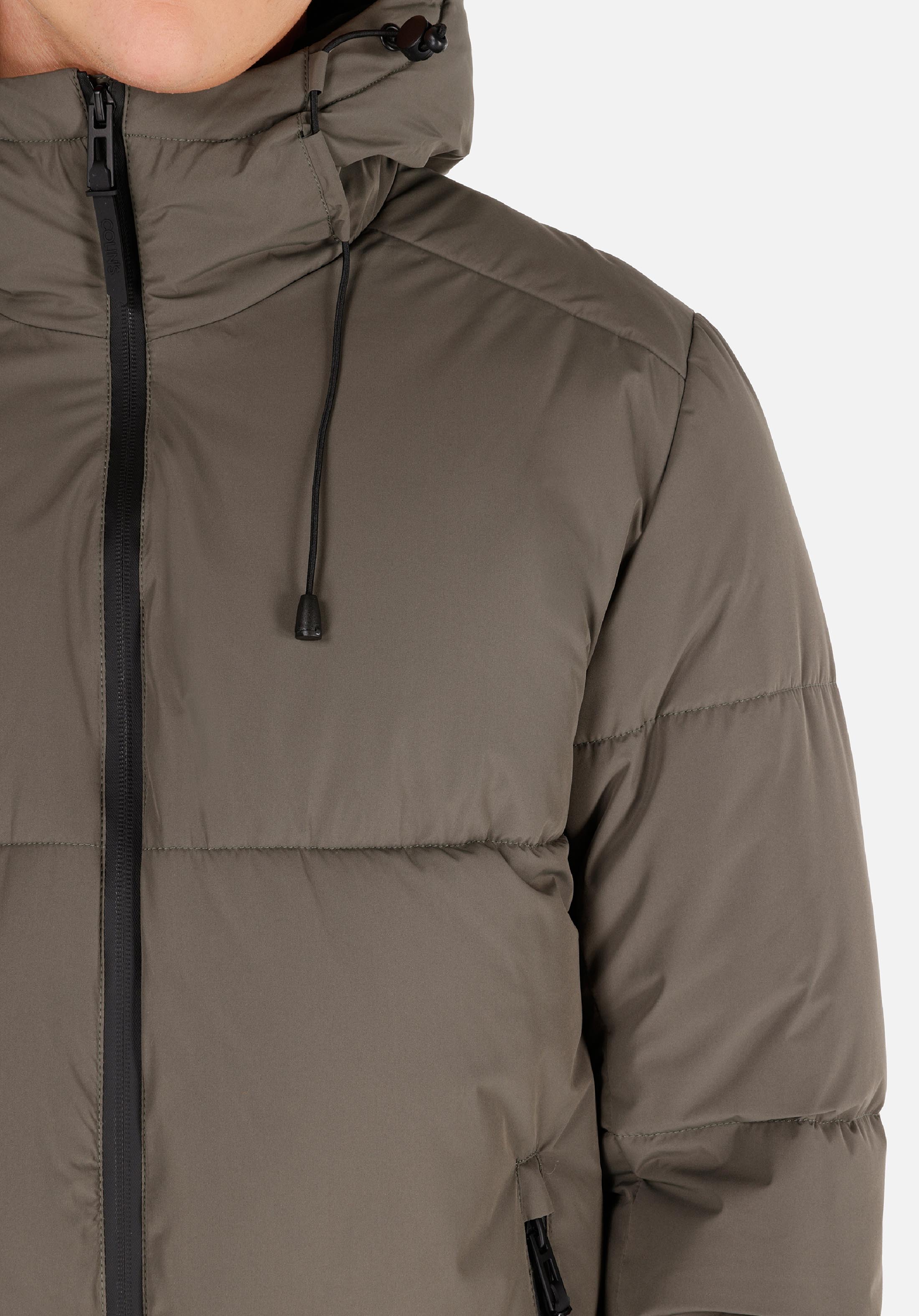 Slim Fit     Erkek Yeşil Mont