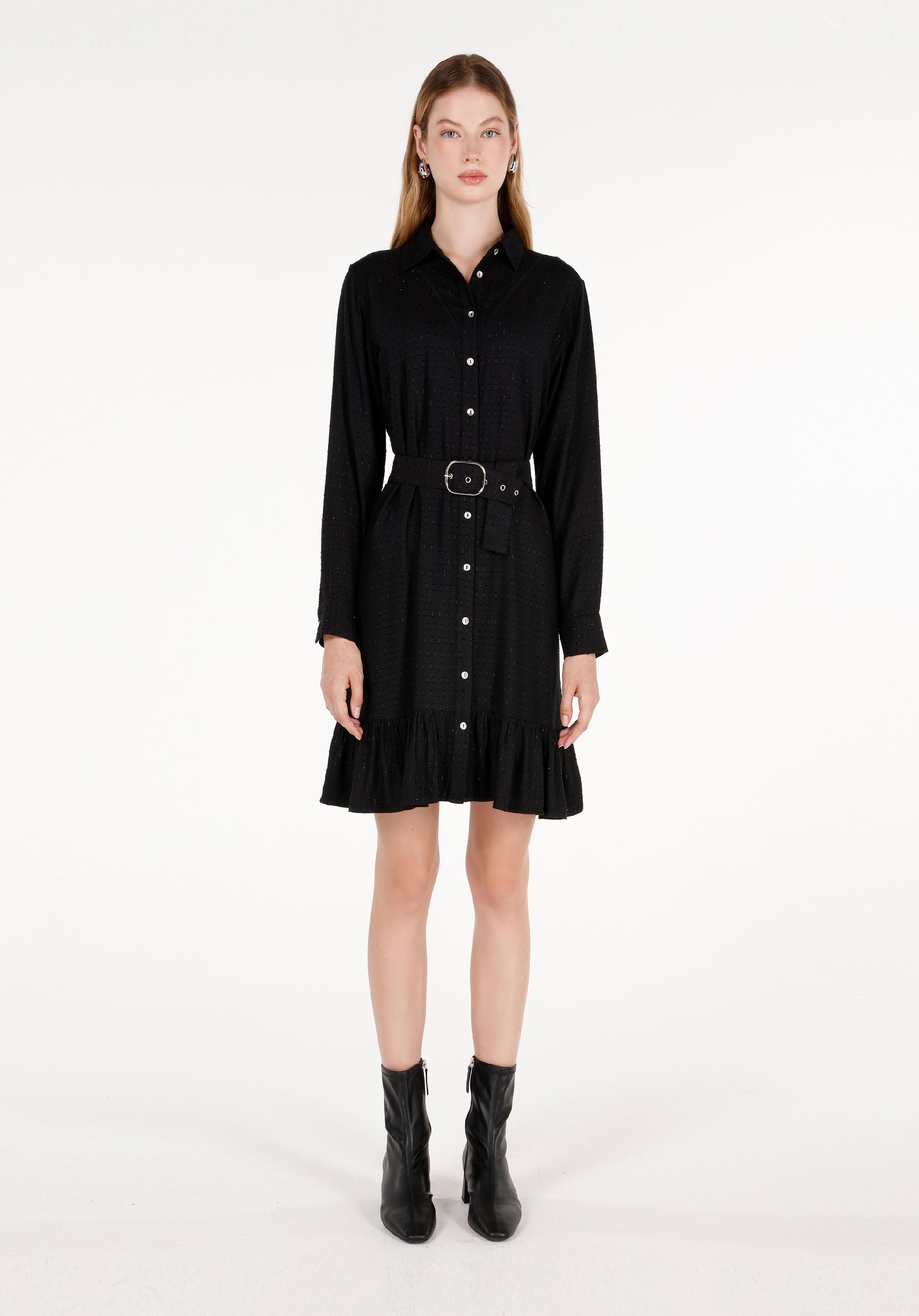 Regular Fit  Kadın Siyah  Elbise