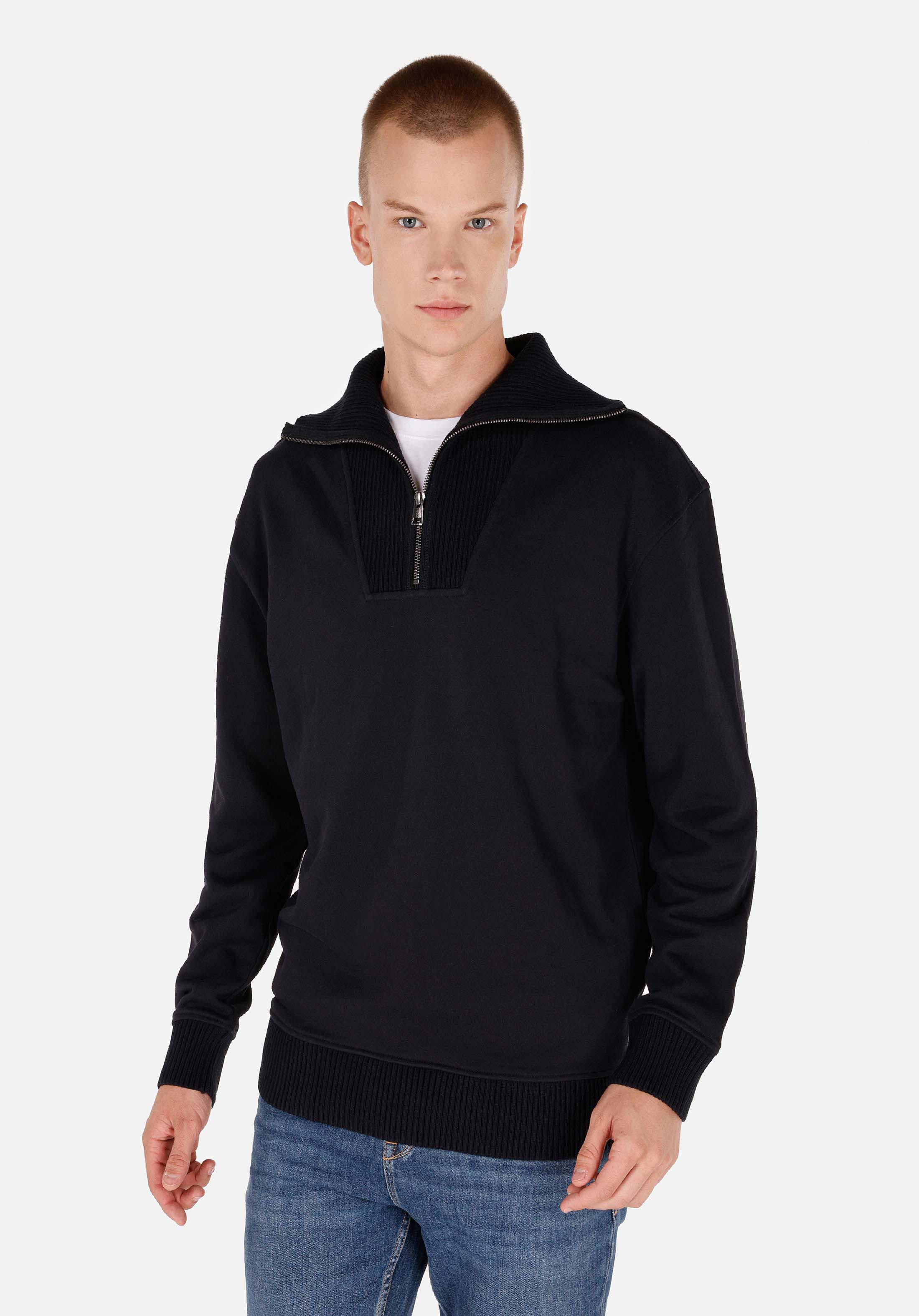 Comfort Fit   Erkek Siyah Sweatshirt