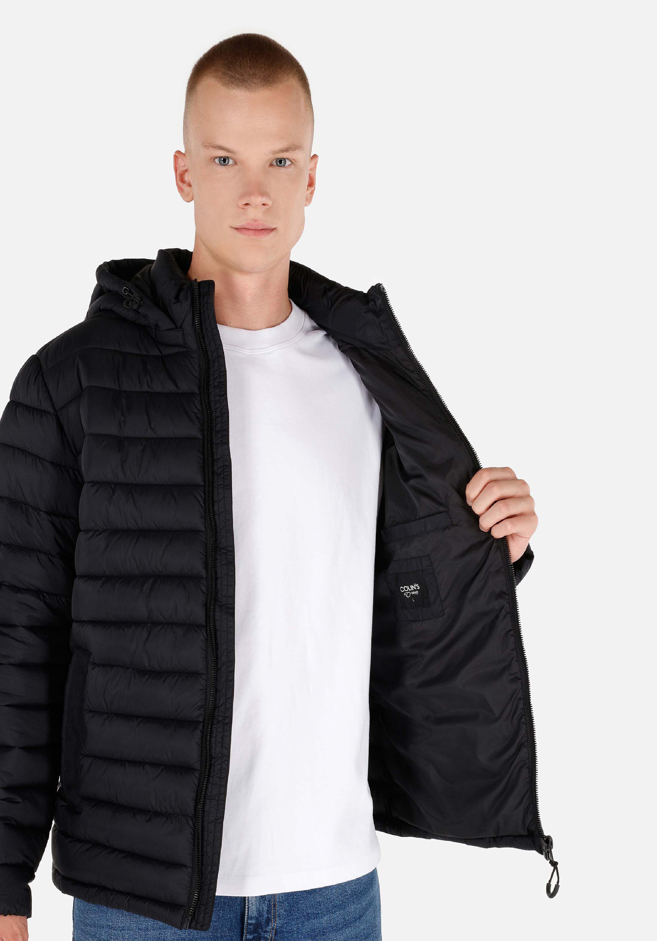 Slim Fit     Erkek Siyah Mont