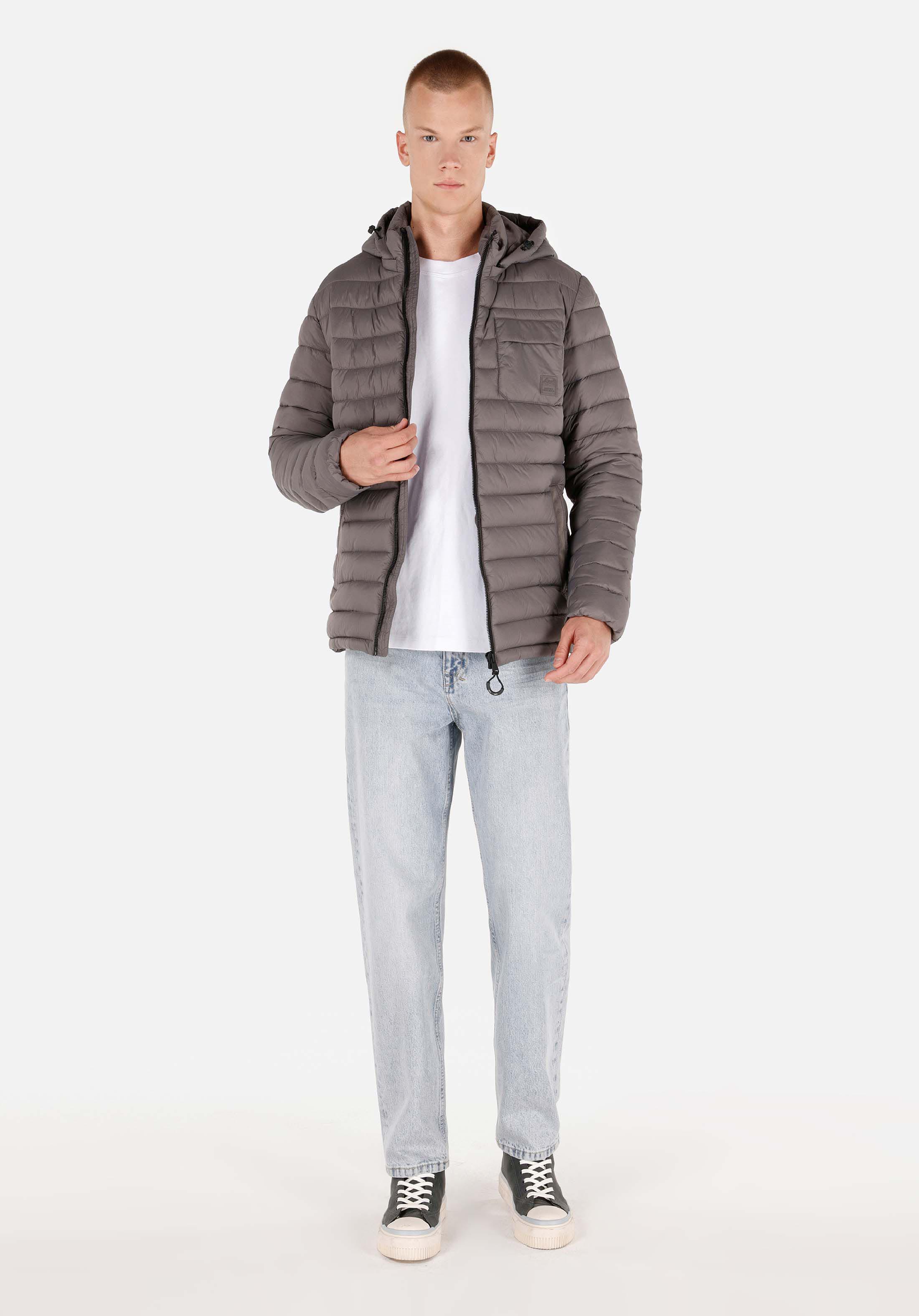 Slim Fit     Erkek Gri Mont