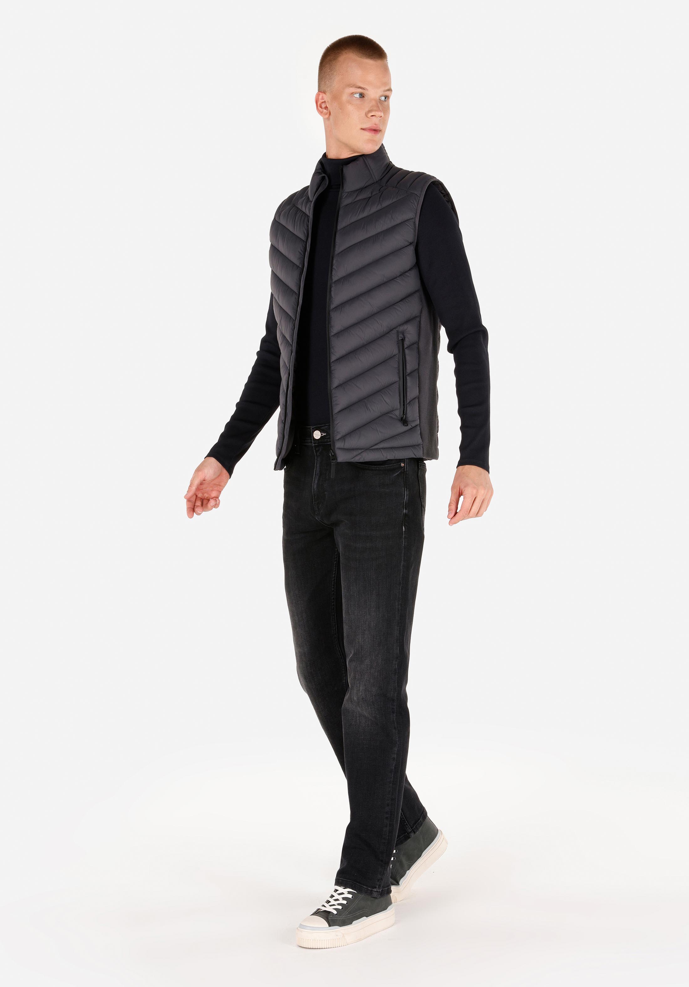 Slim Fit     Erkek Antrasit Yelek