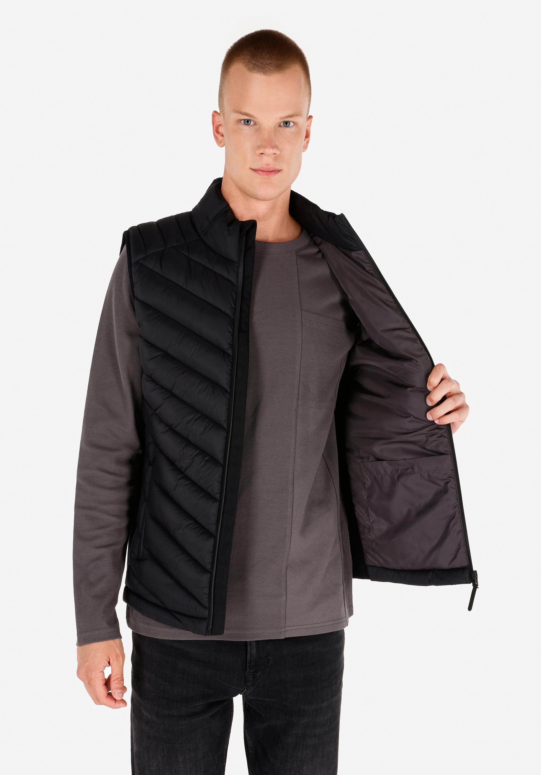 Slim Fit     Erkek Siyah Yelek