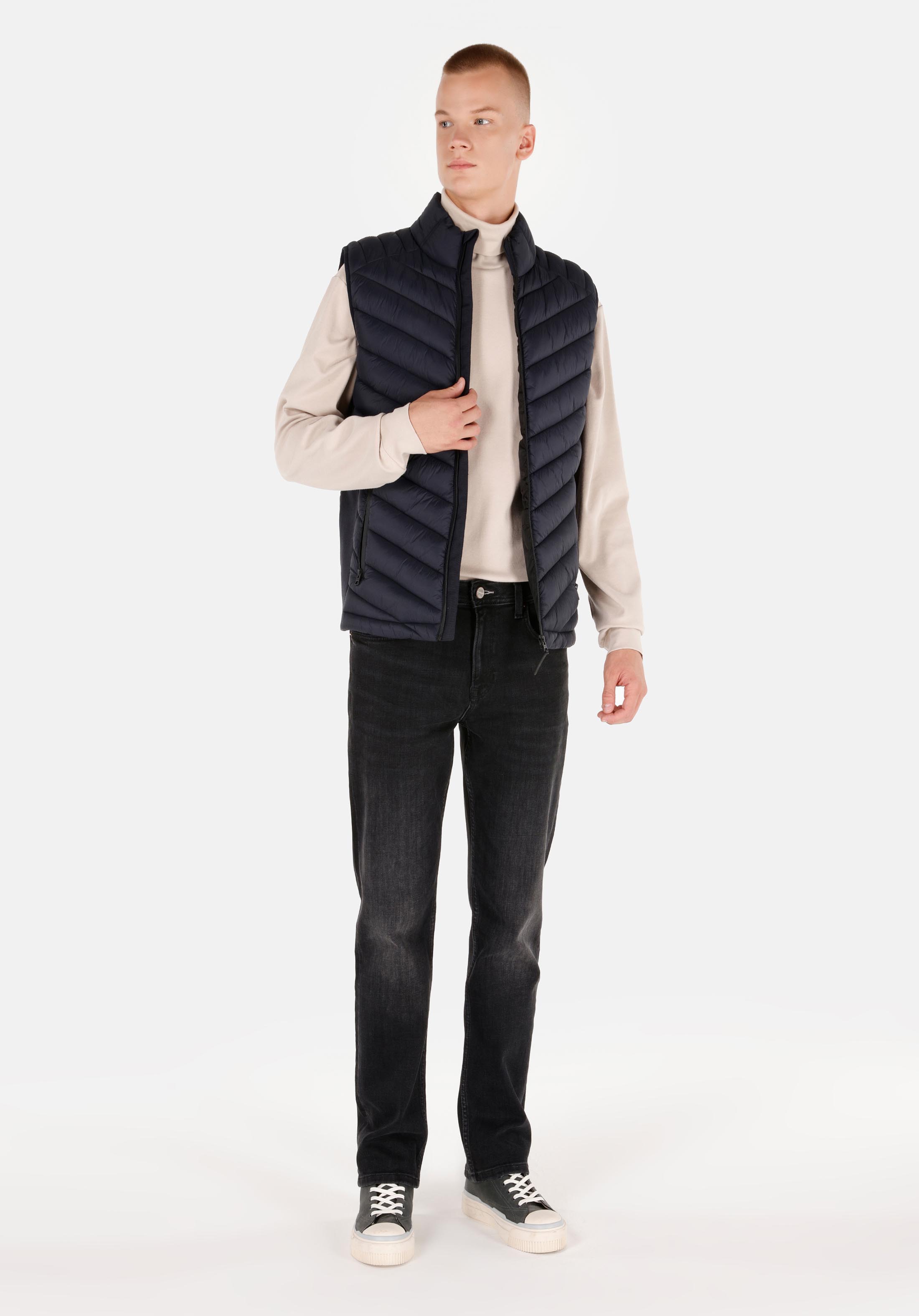 Slim Fit     Erkek Lacivert Yelek