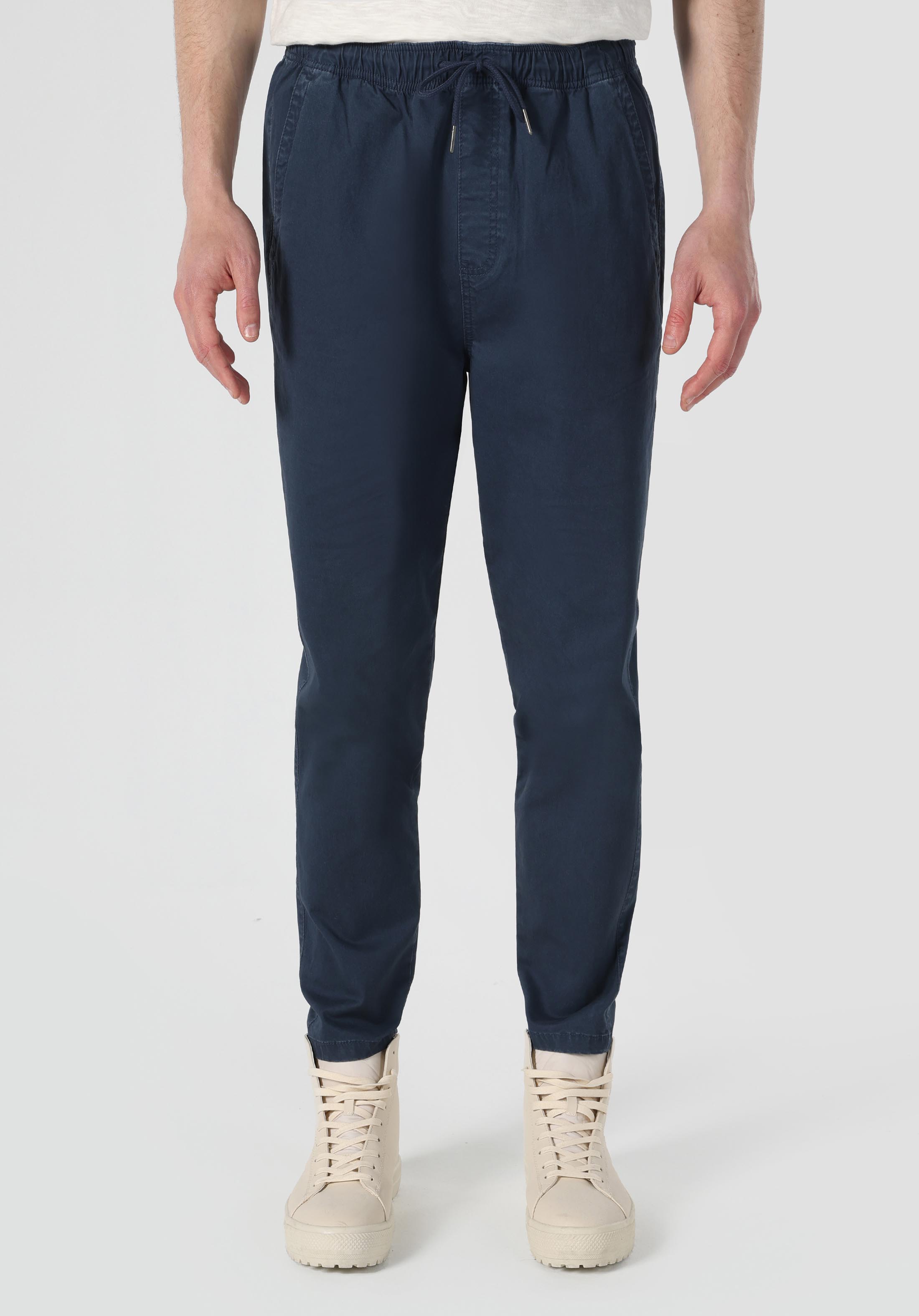 Comfort Fit Orta Bel Düz Paça Erkek Lacivert  Pantolon
