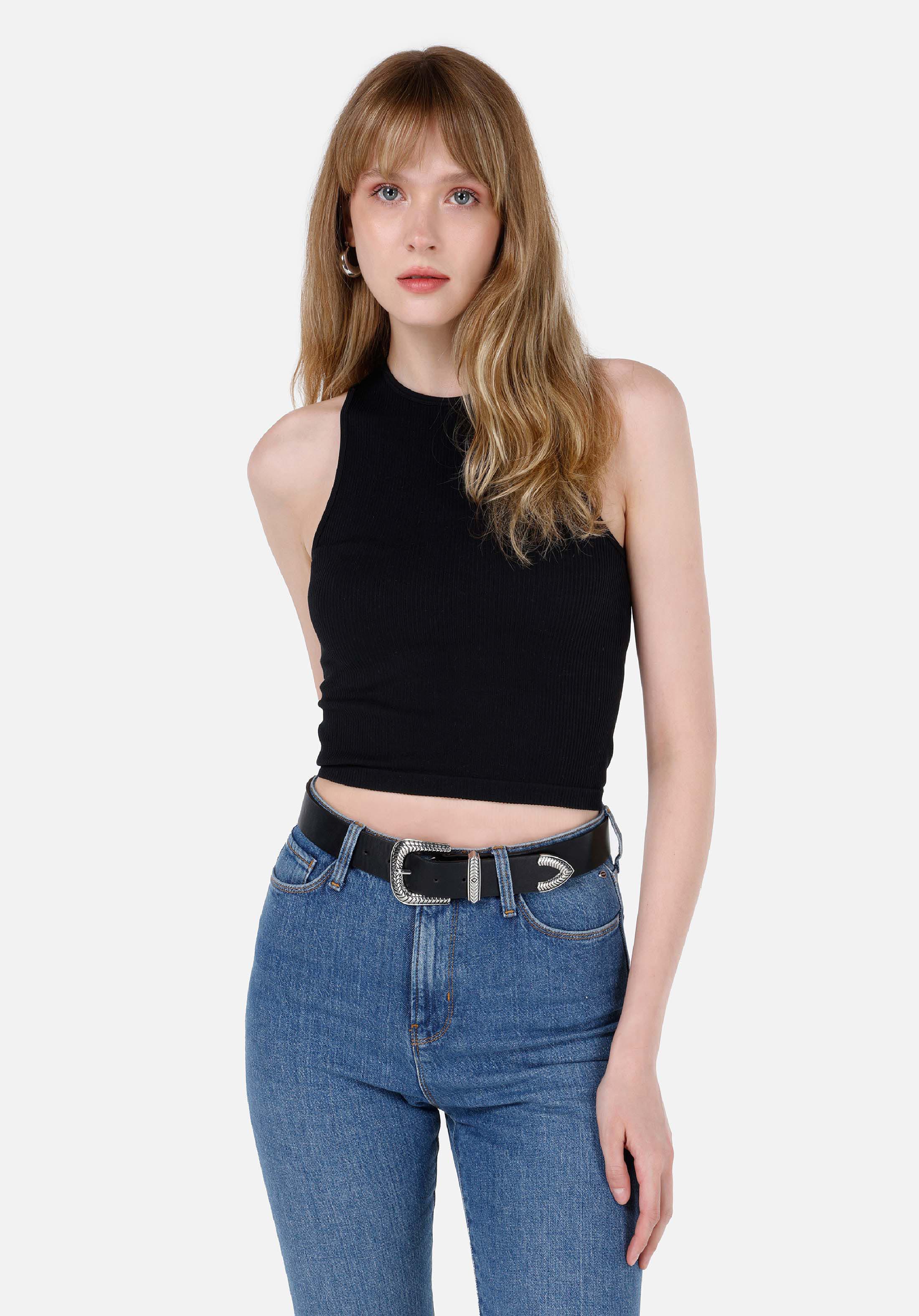 Slim Fit   Kadın Siyah Atlet