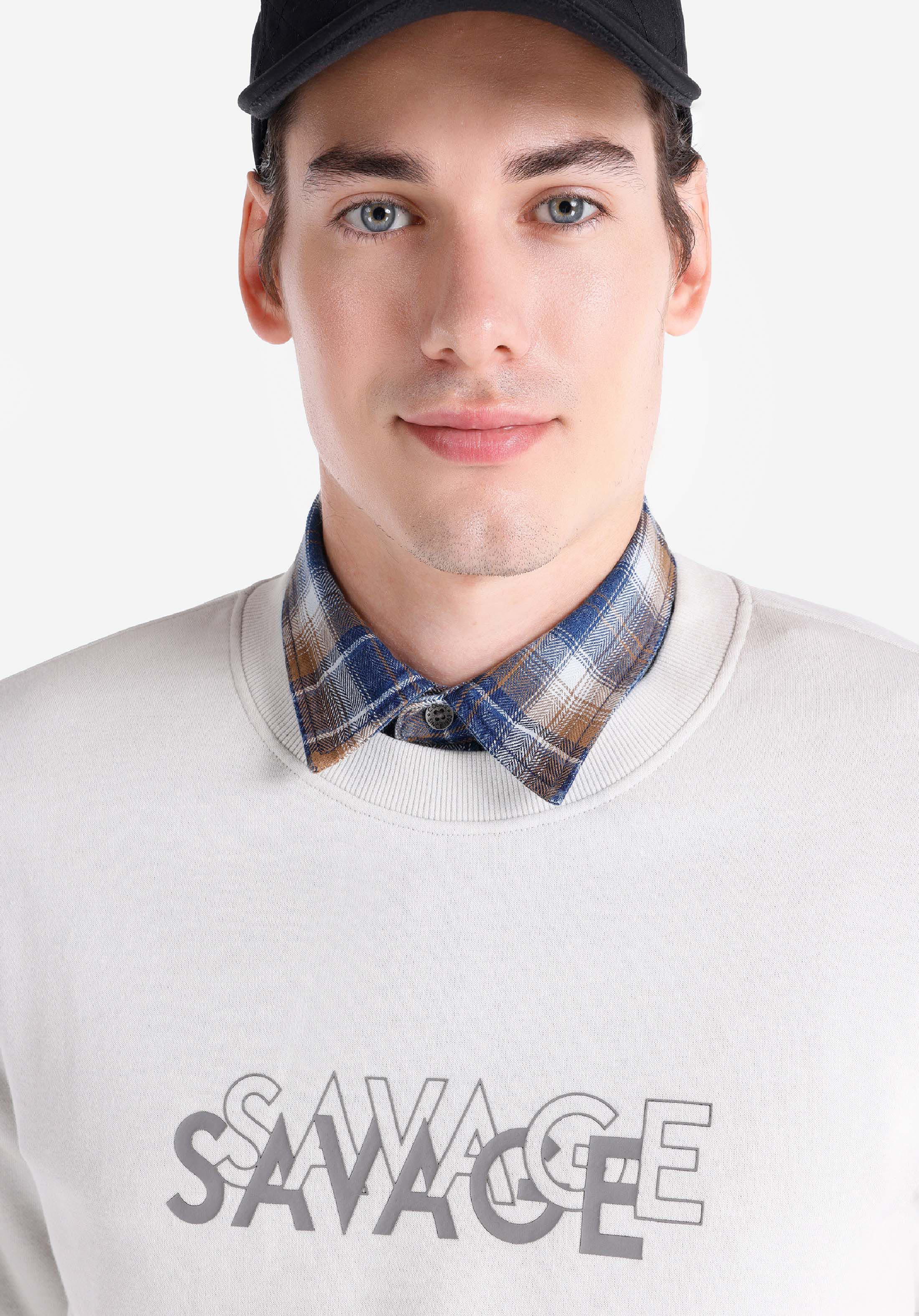 Regular Fit   Erkek Taş Sweatshirt