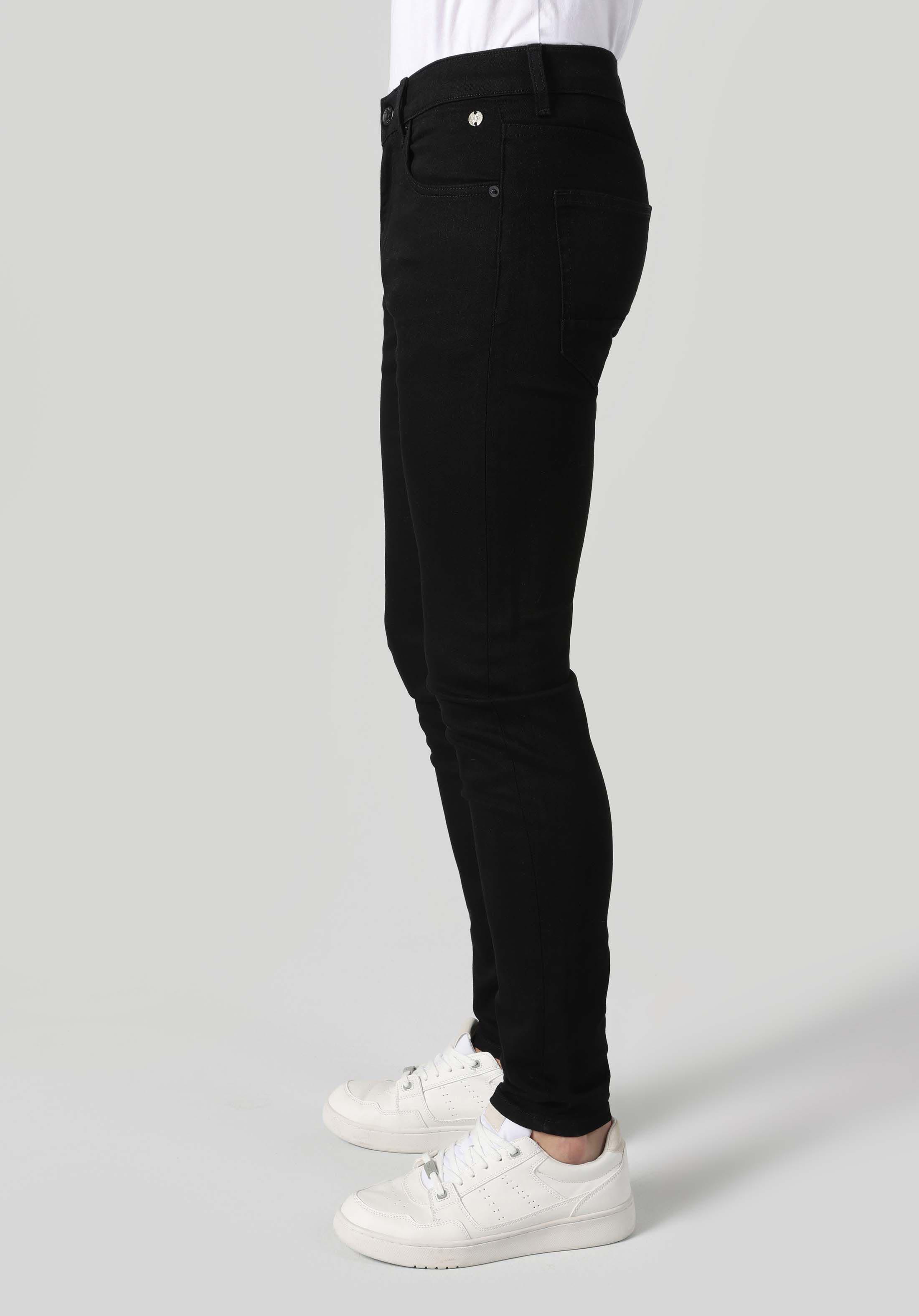 Skinny Fit Düşük Bel Dar Paça Erkek Siyah Jean Pantolon