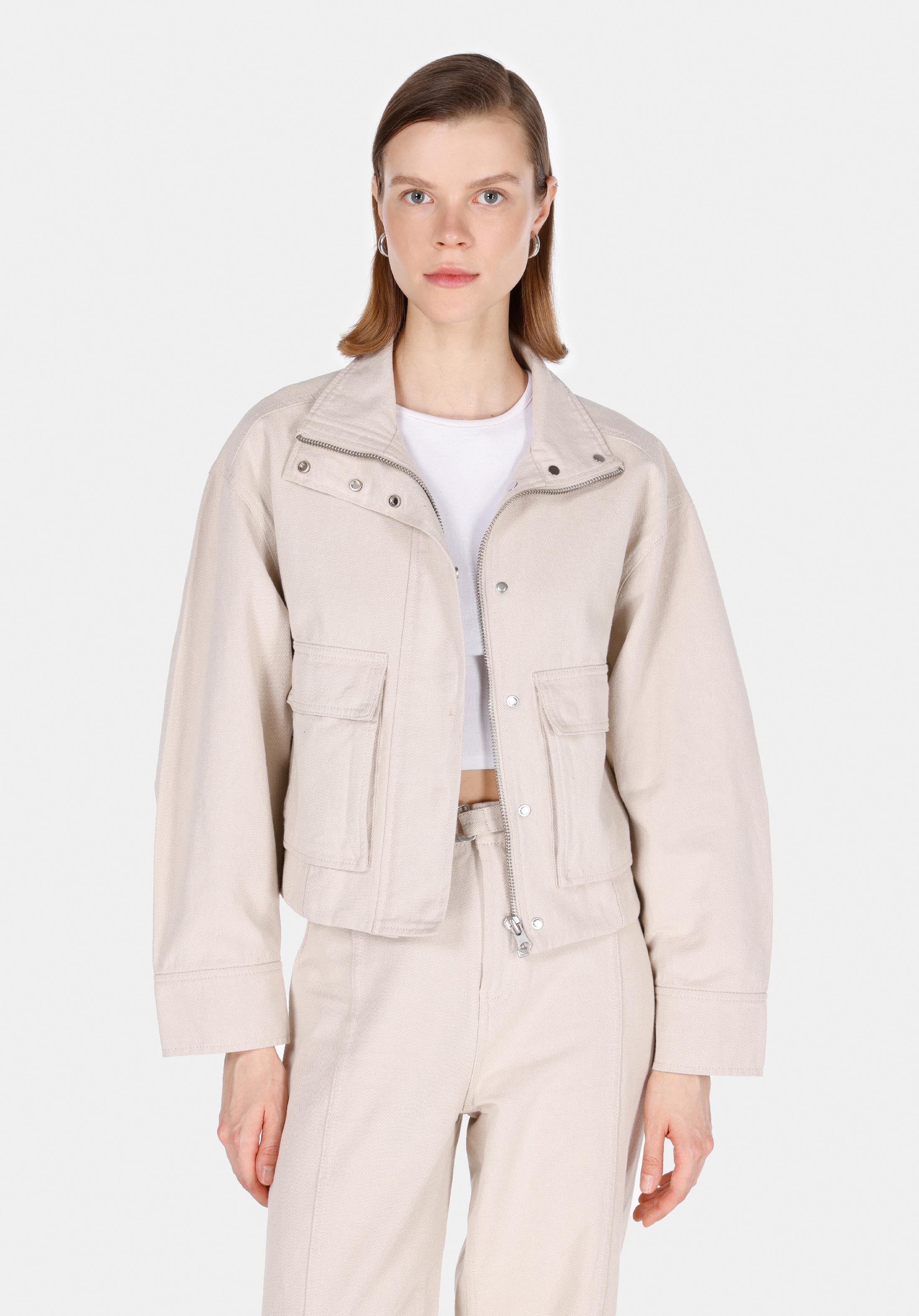 Regular Fit    Kadın Bej Ceket