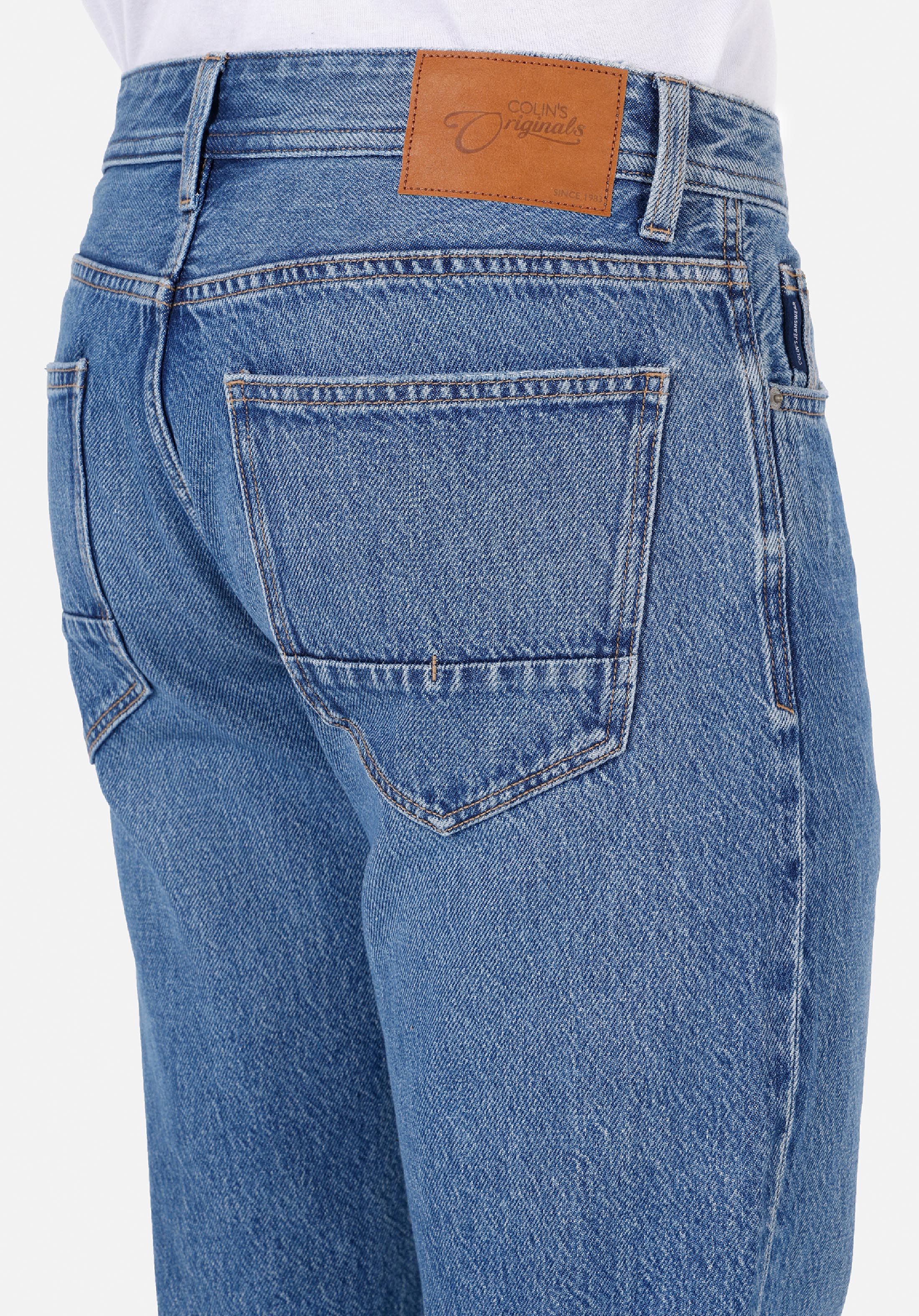 Regular Fit Orta Bel Düz Paça Erkek İndigo Jean Pantolon