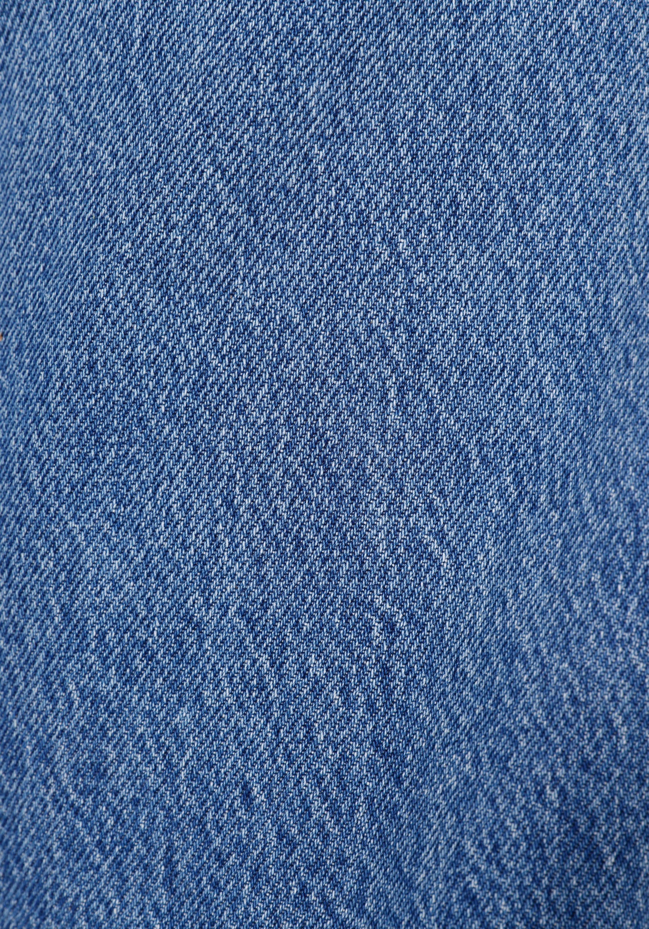 Regular Fit Orta Bel Düz Paça Erkek İndigo Jean Pantolon