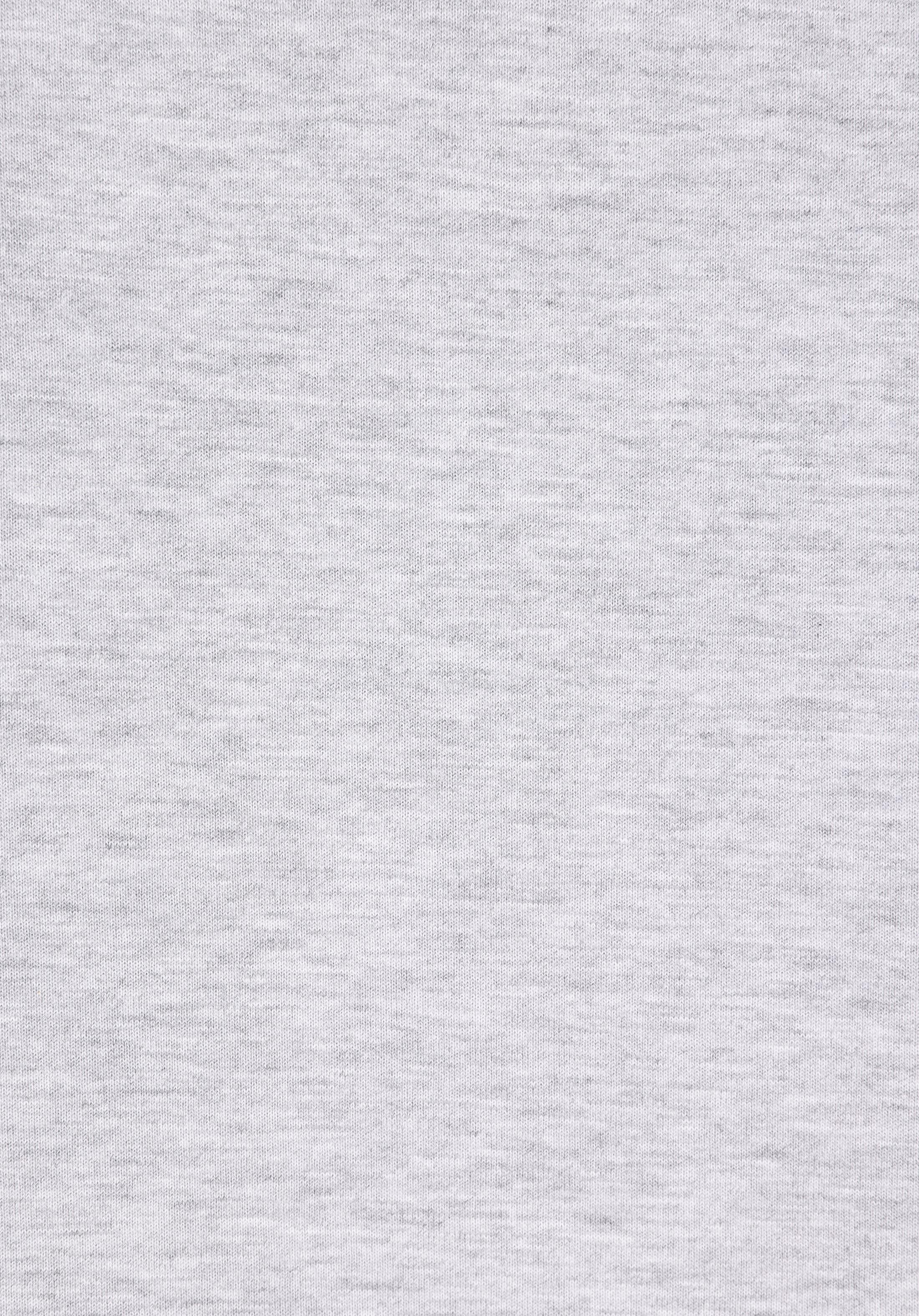 Comfort Fit Yuvarlak Yaka Baskılı Kadın Gri Kısa Kol Tişört