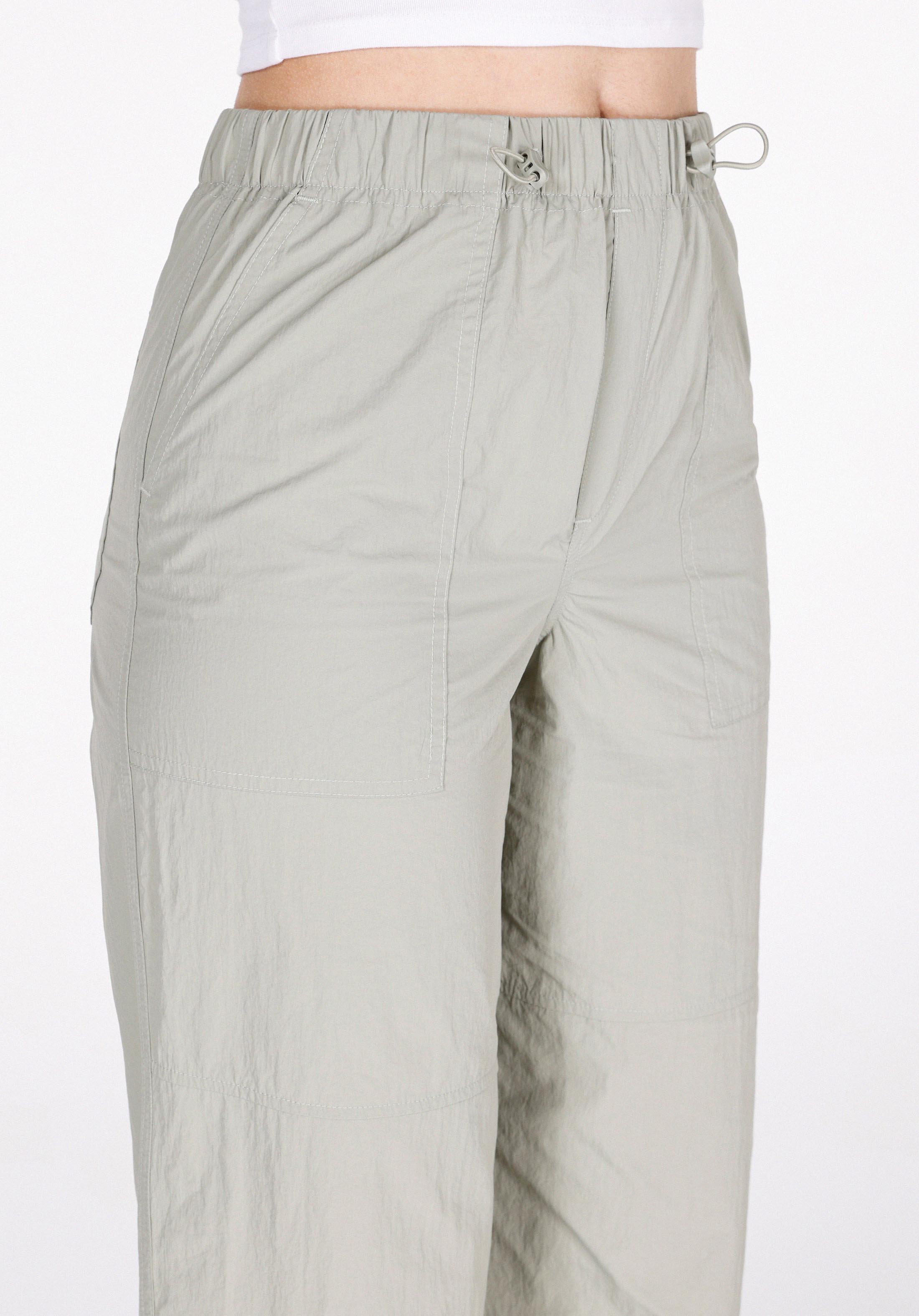 Regular Fit Yüksel Bel Geniş Paça Kadın Yeşil  Pantolon