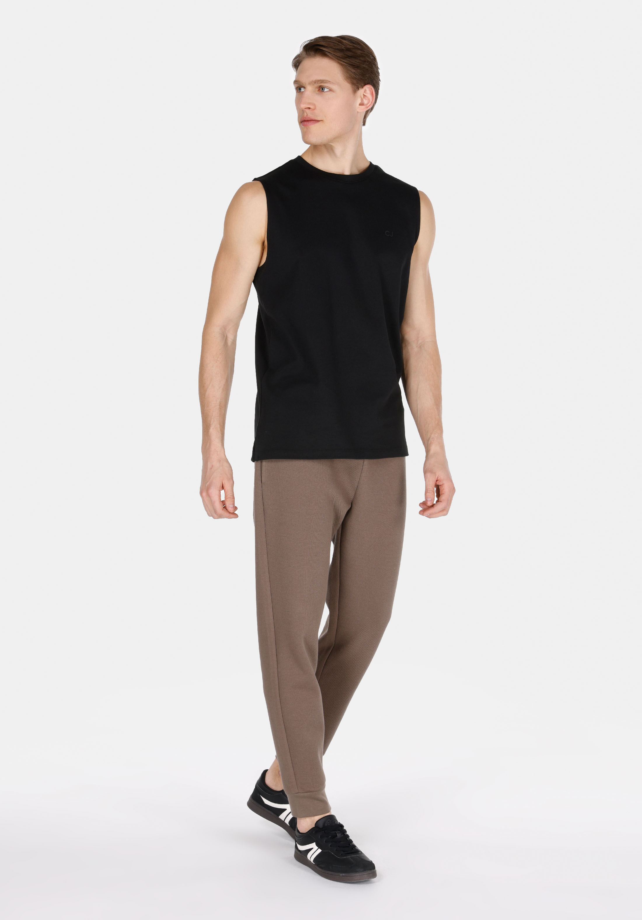 Regular Fit   Erkek Siyah Atlet