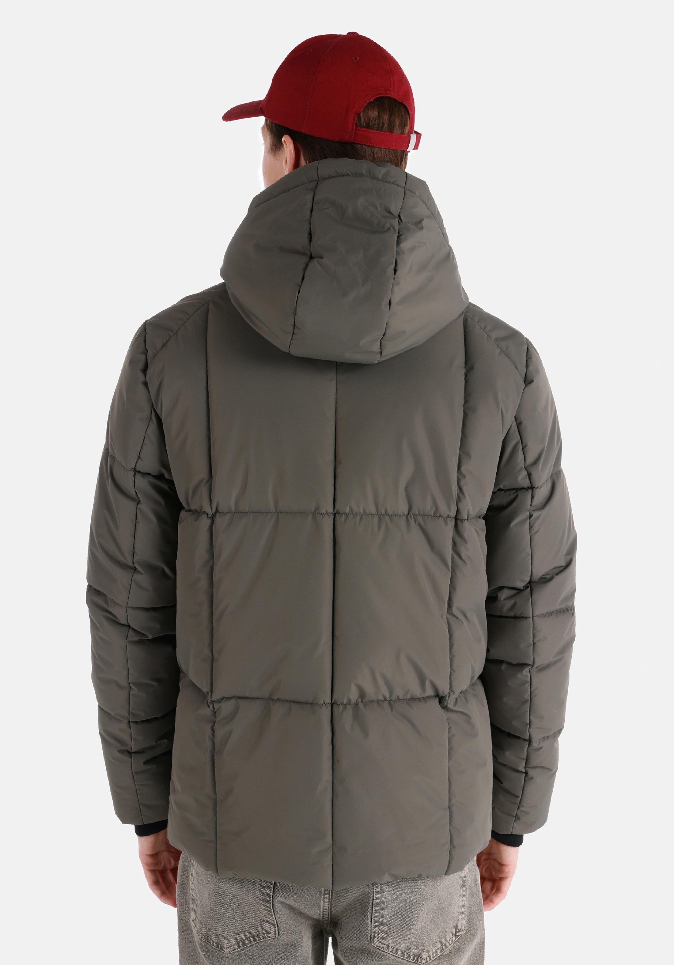 Slim Fit     Erkek Yeşil Mont