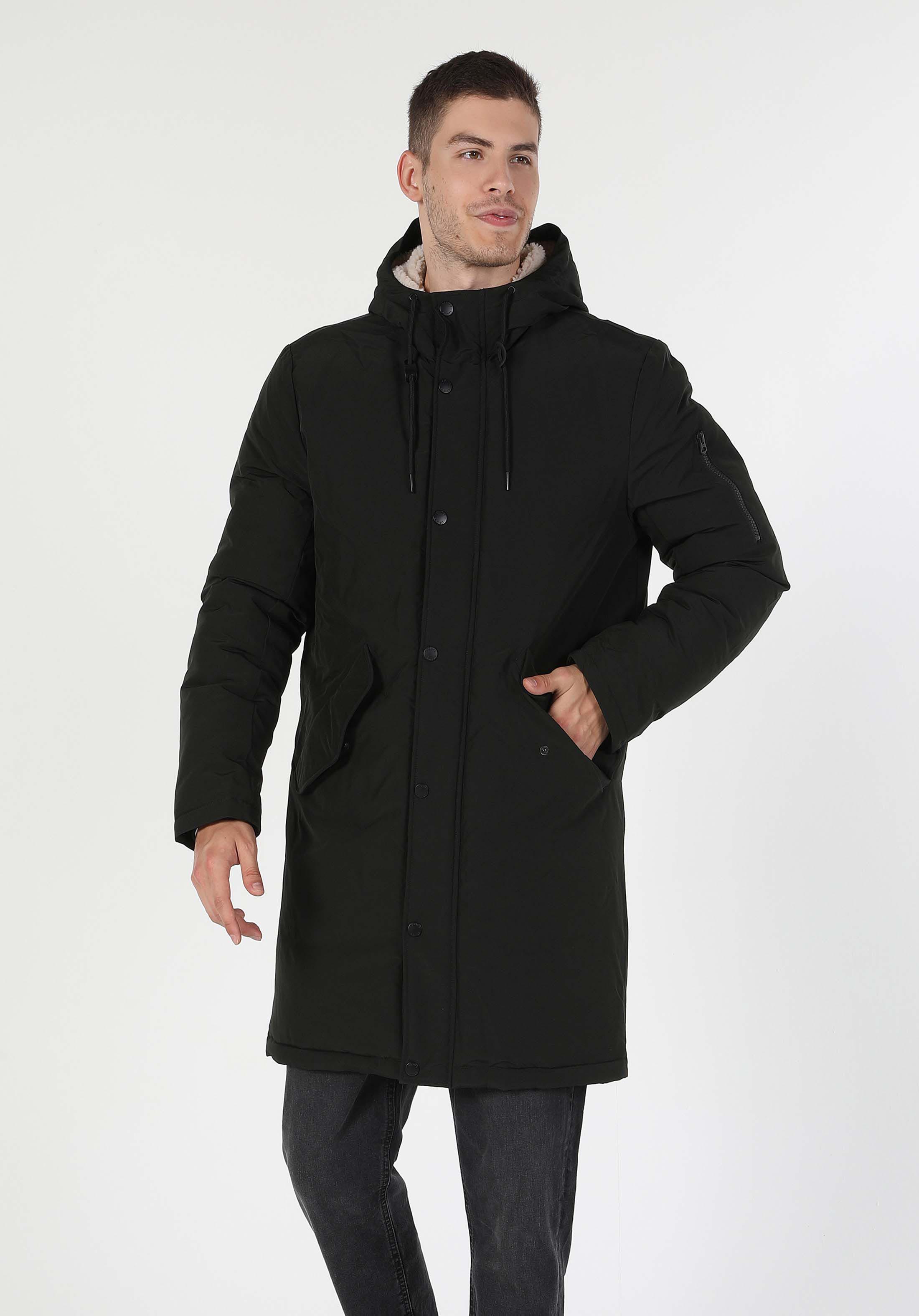Regular Fit     Erkek Yeşil Kaban