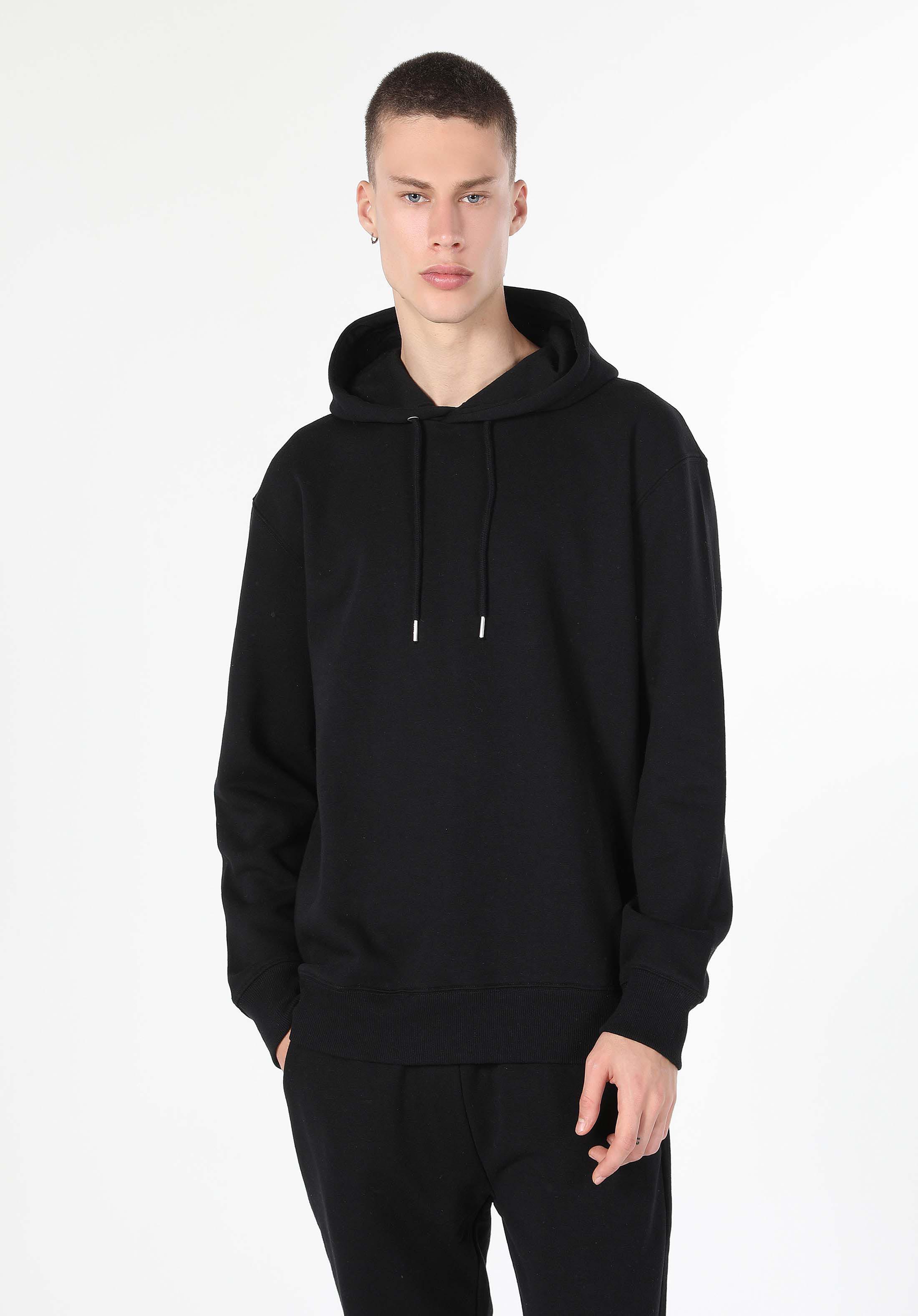 Regular Fit   Erkek Siyah Sweatshirt
