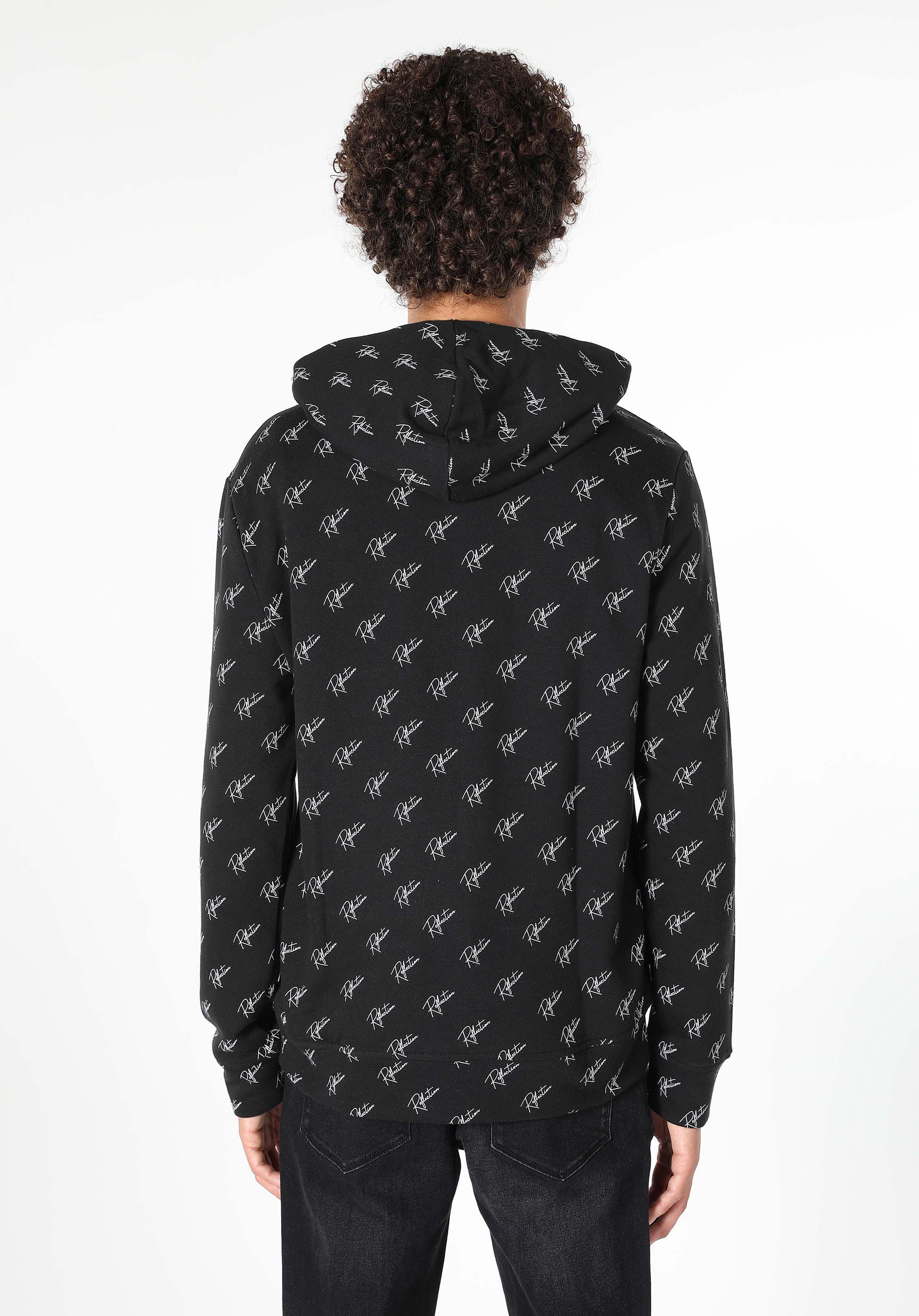 Regular Fit   Erkek Siyah Sweatshirt