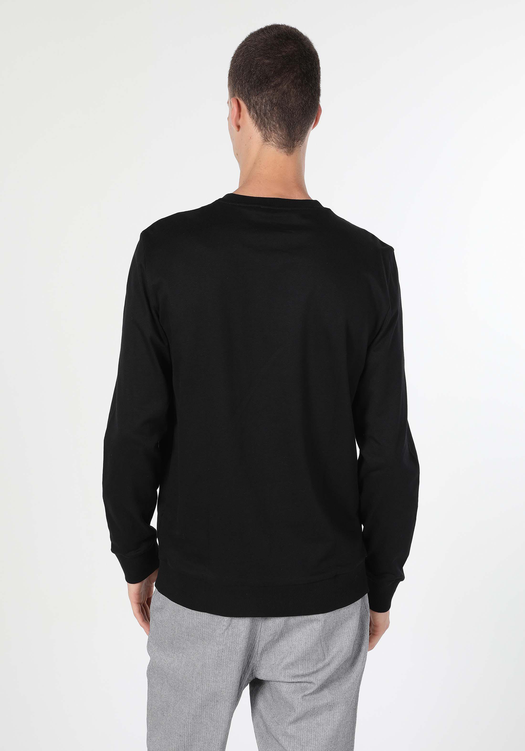 Regular Fit   Erkek Siyah Sweatshirt