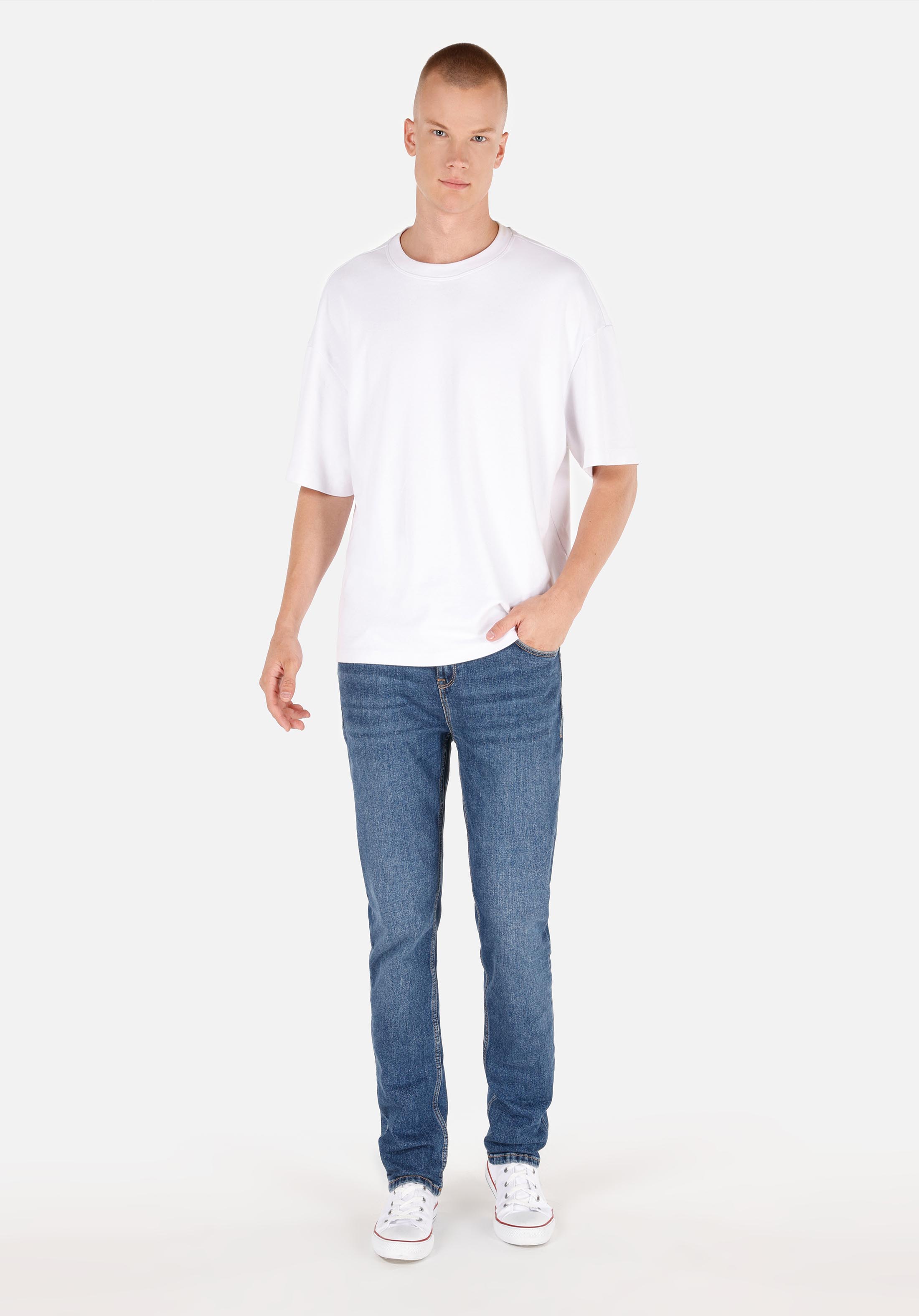 Straight Fit   Erkek İndigo Jean Pantolon