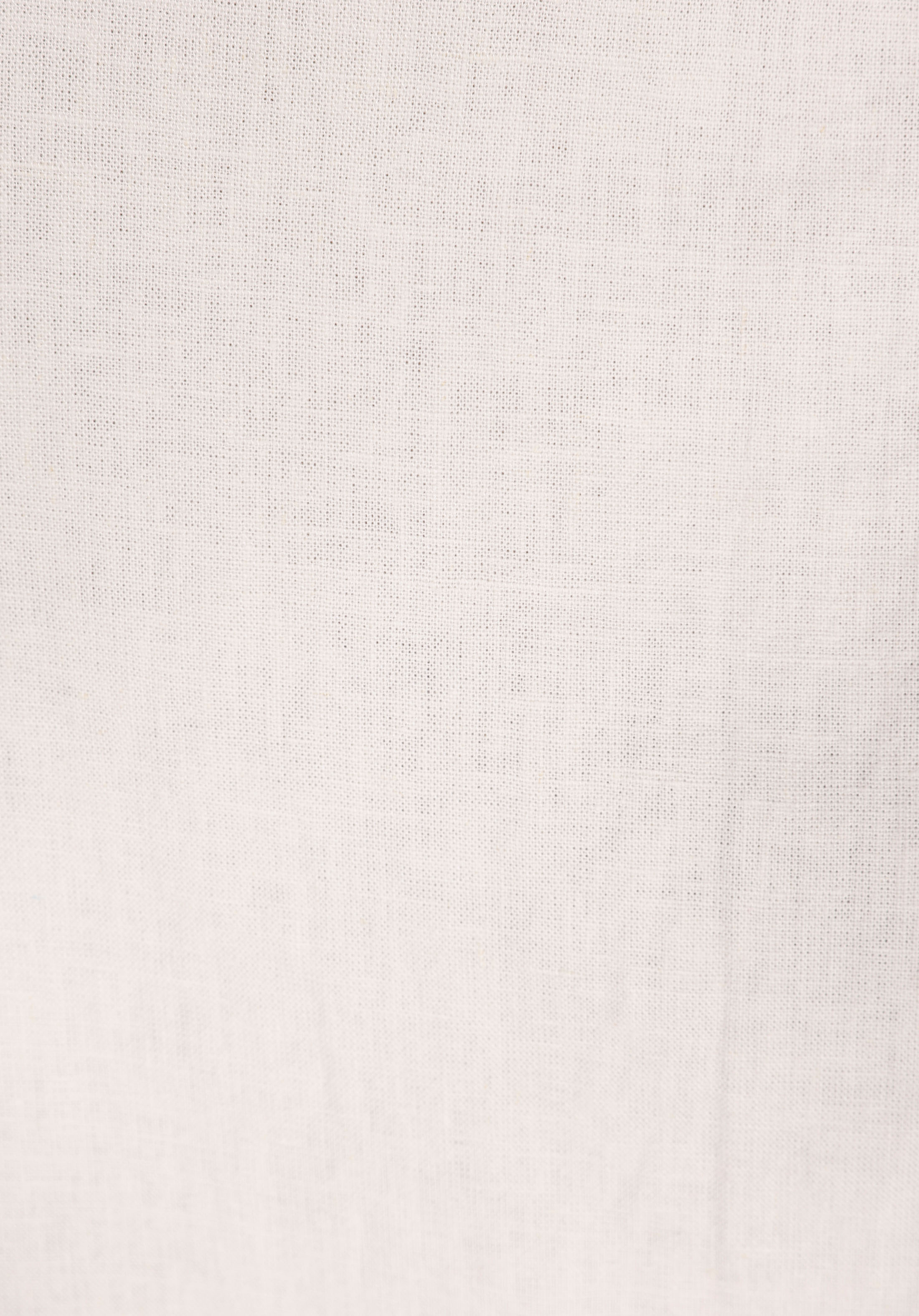 Relaxed Fit Shirt Neck Düz Erkek Keten Karışımlı Bej Uzun Kol Gömlek