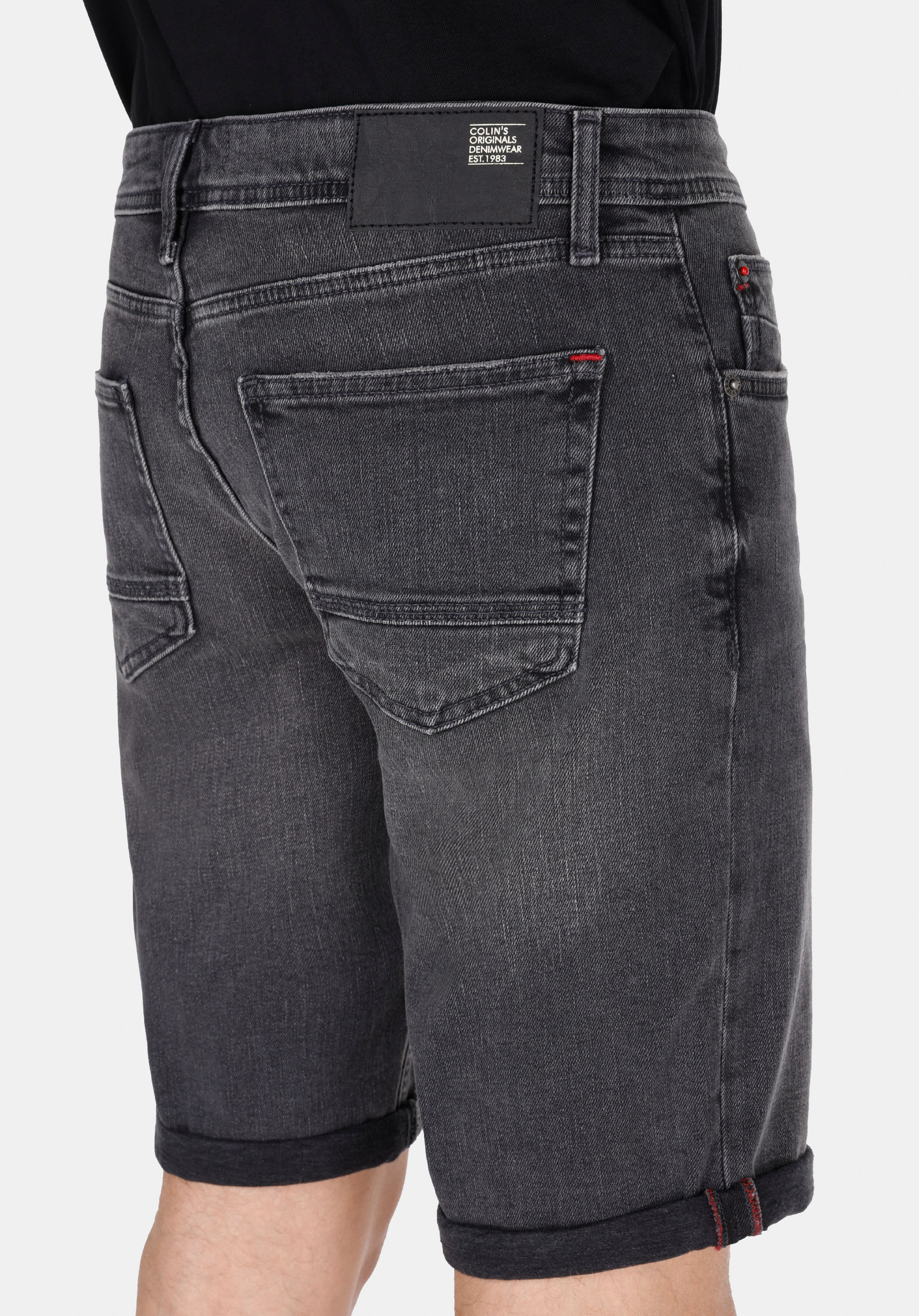 Straight Fit Düşük Bel Düz Erkek Siyah Jean Şort