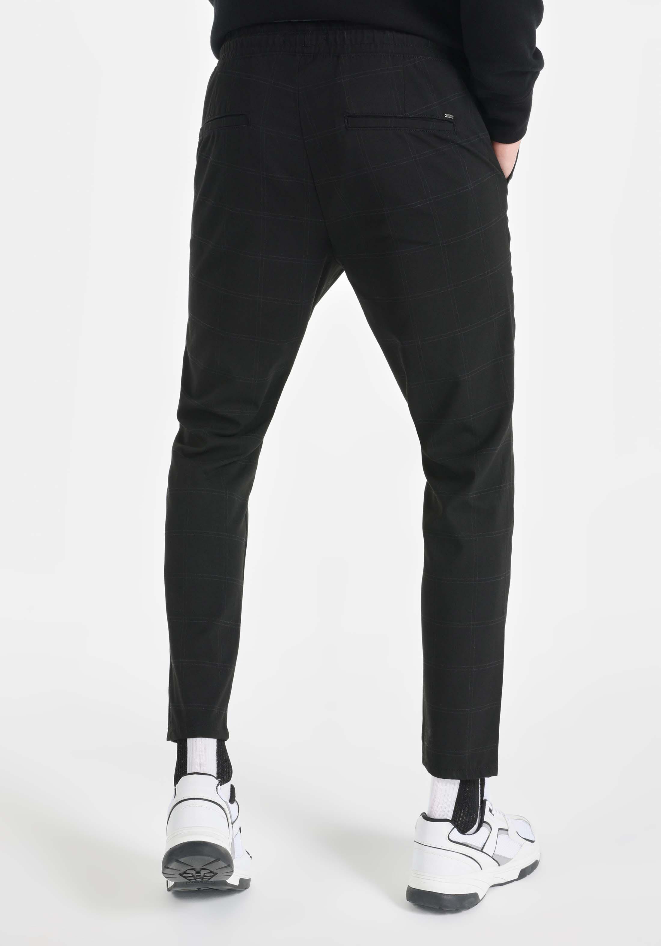 Slim Fit Orta Bel Düz Paça Erkek Siyah  Pantolon