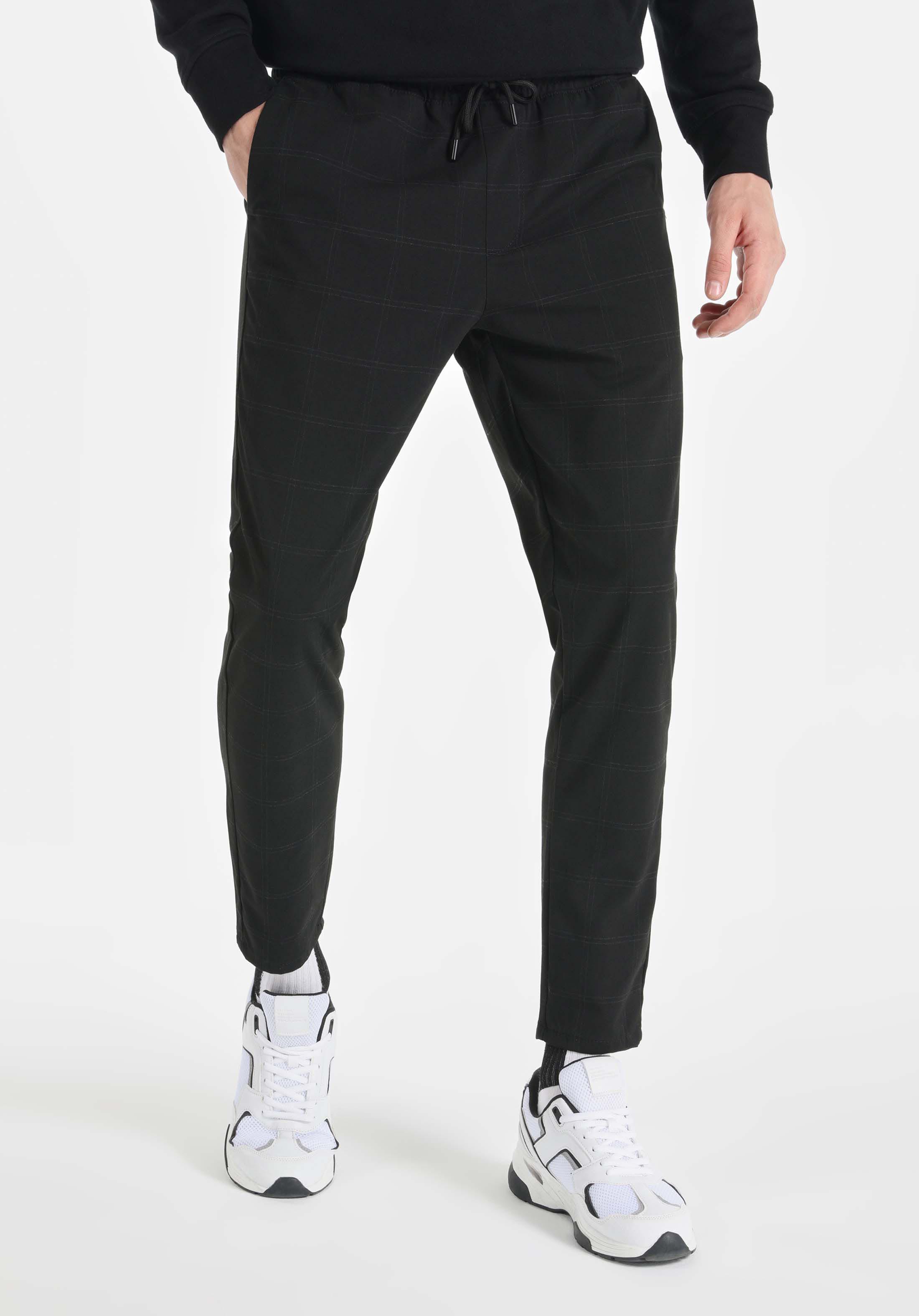 Slim Fit Orta Bel Düz Paça Erkek Siyah  Pantolon
