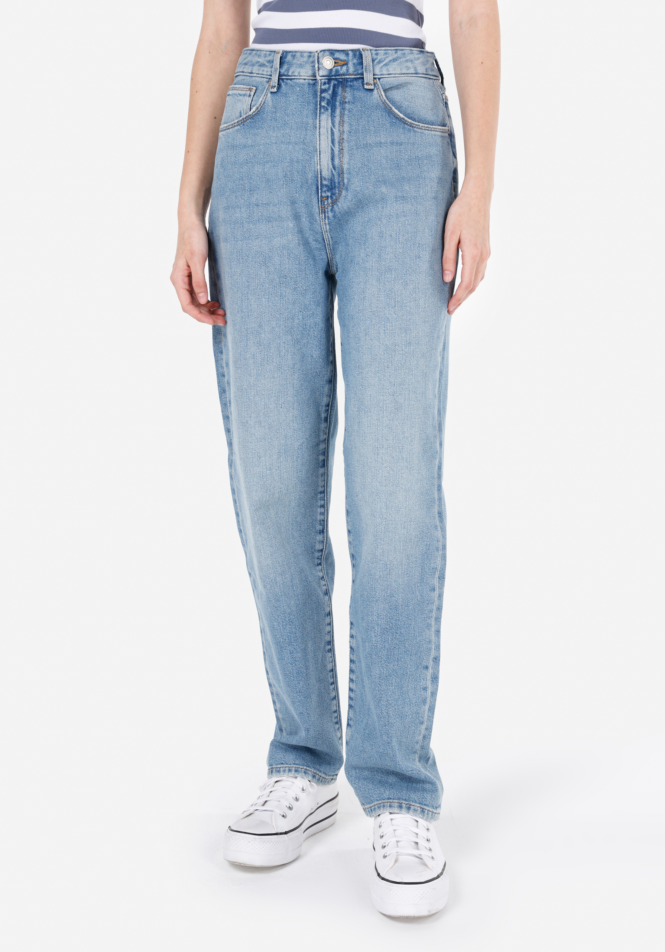 Straight Fit   Kadın İndigo Jean Pantolon