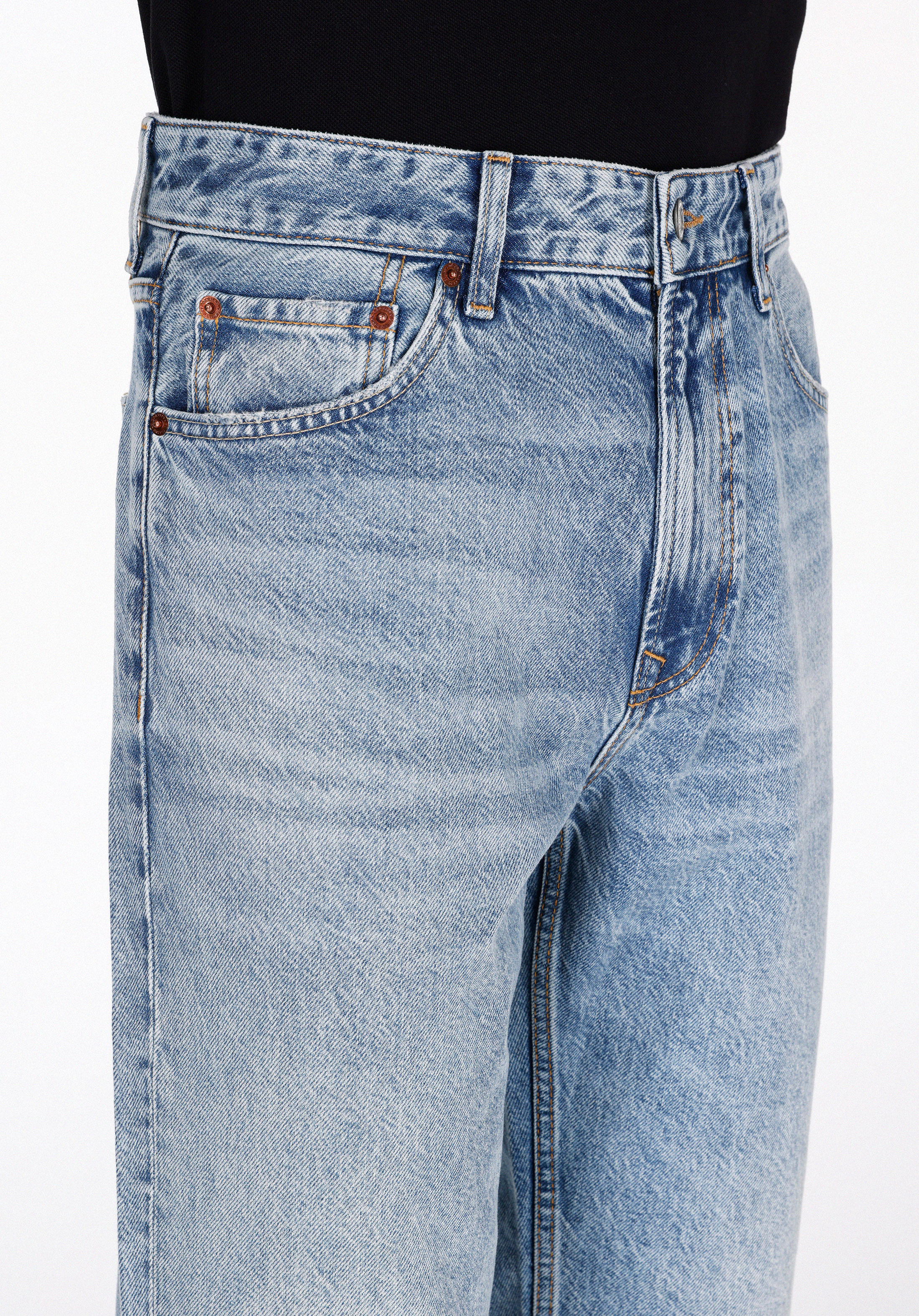 Regular Fit   Erkek İndigo Ecologic Jean Pantolon