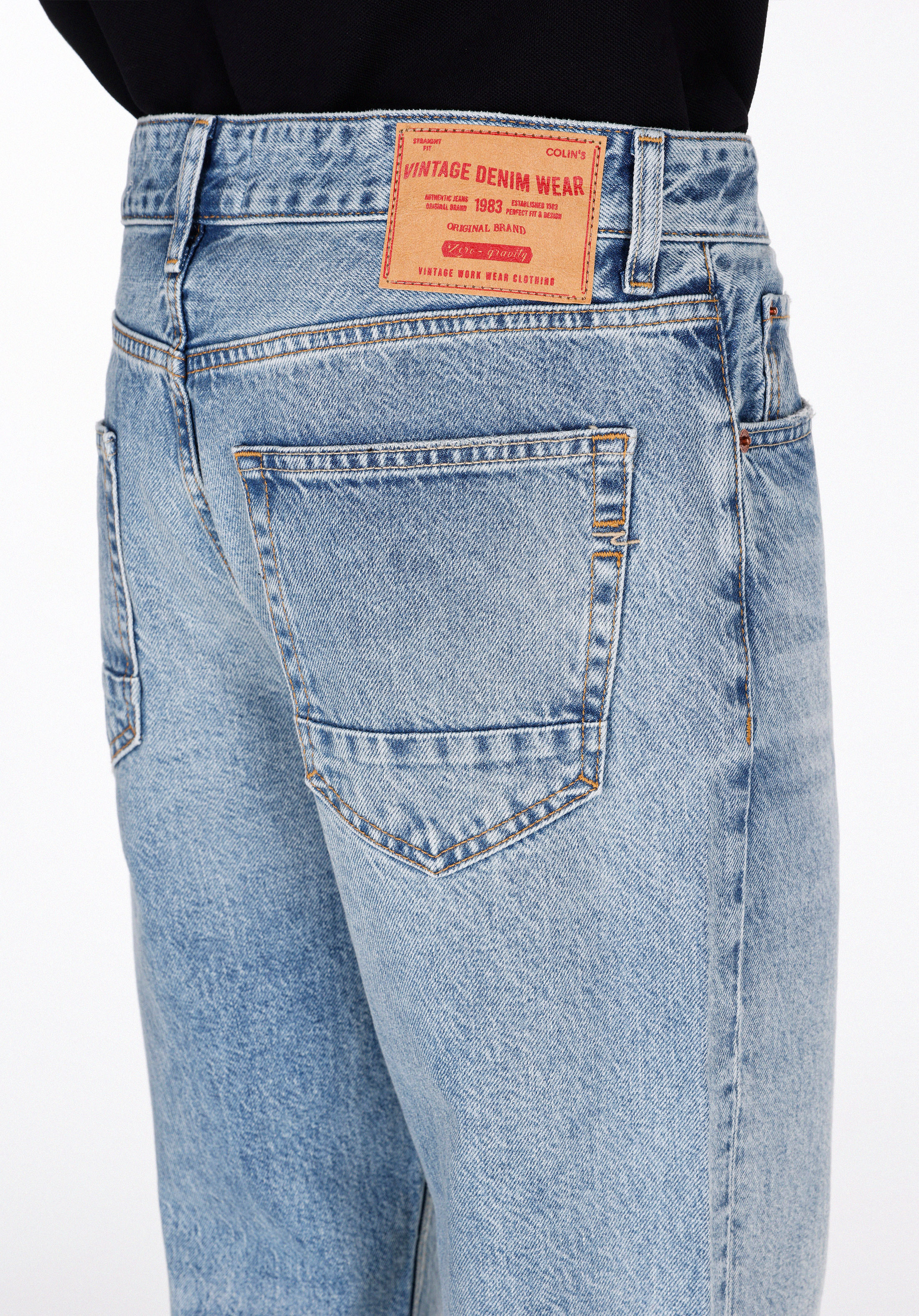 Regular Fit   Erkek İndigo Ecologic Jean Pantolon